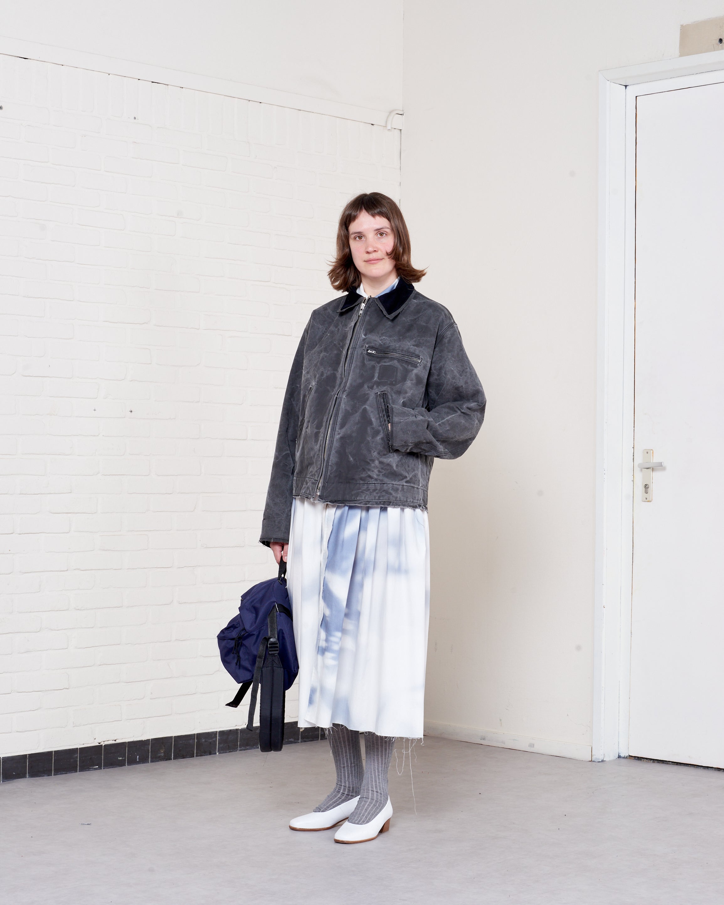 CF.21.10.01.02 WORKER JACKET washed canvas black vintage wash