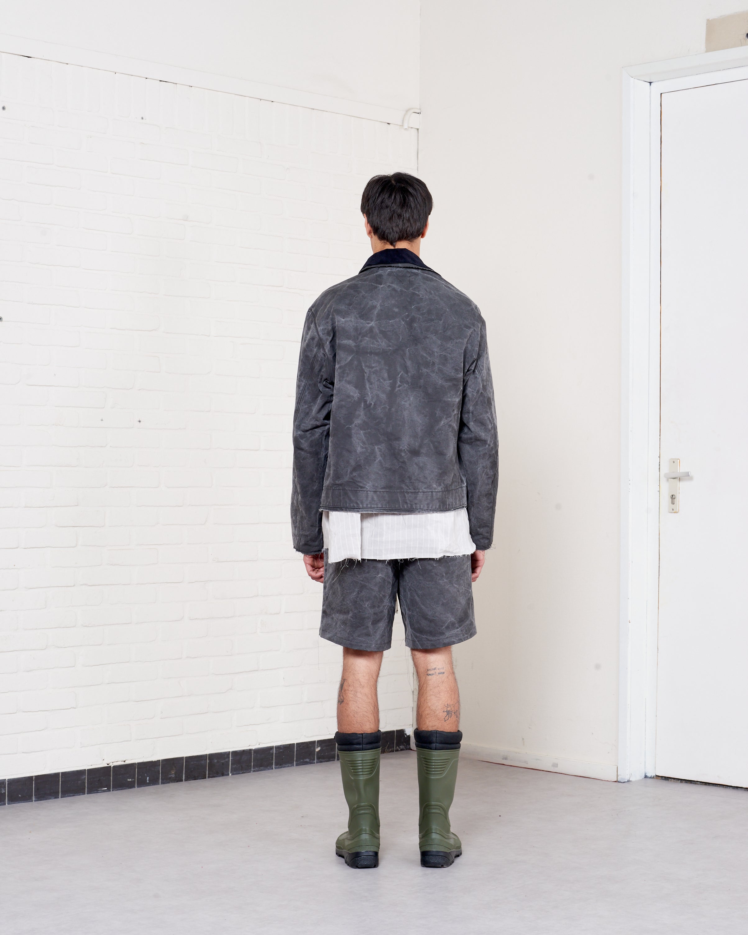 CF.21.10.01.02 WORKER JACKET washed canvas black vintage wash