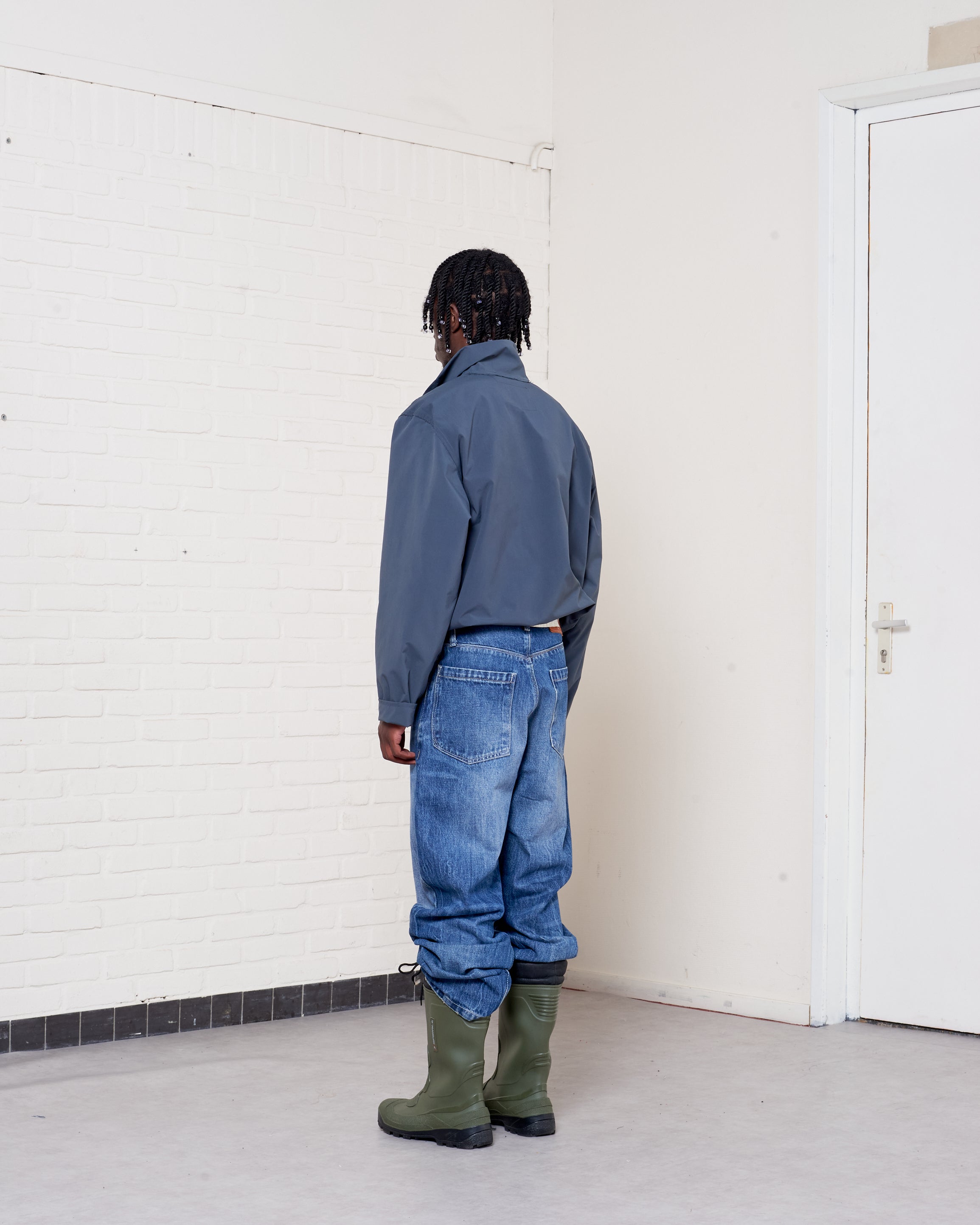 CF.21.09.02.01 TRACK JACKET technical nylon petrol