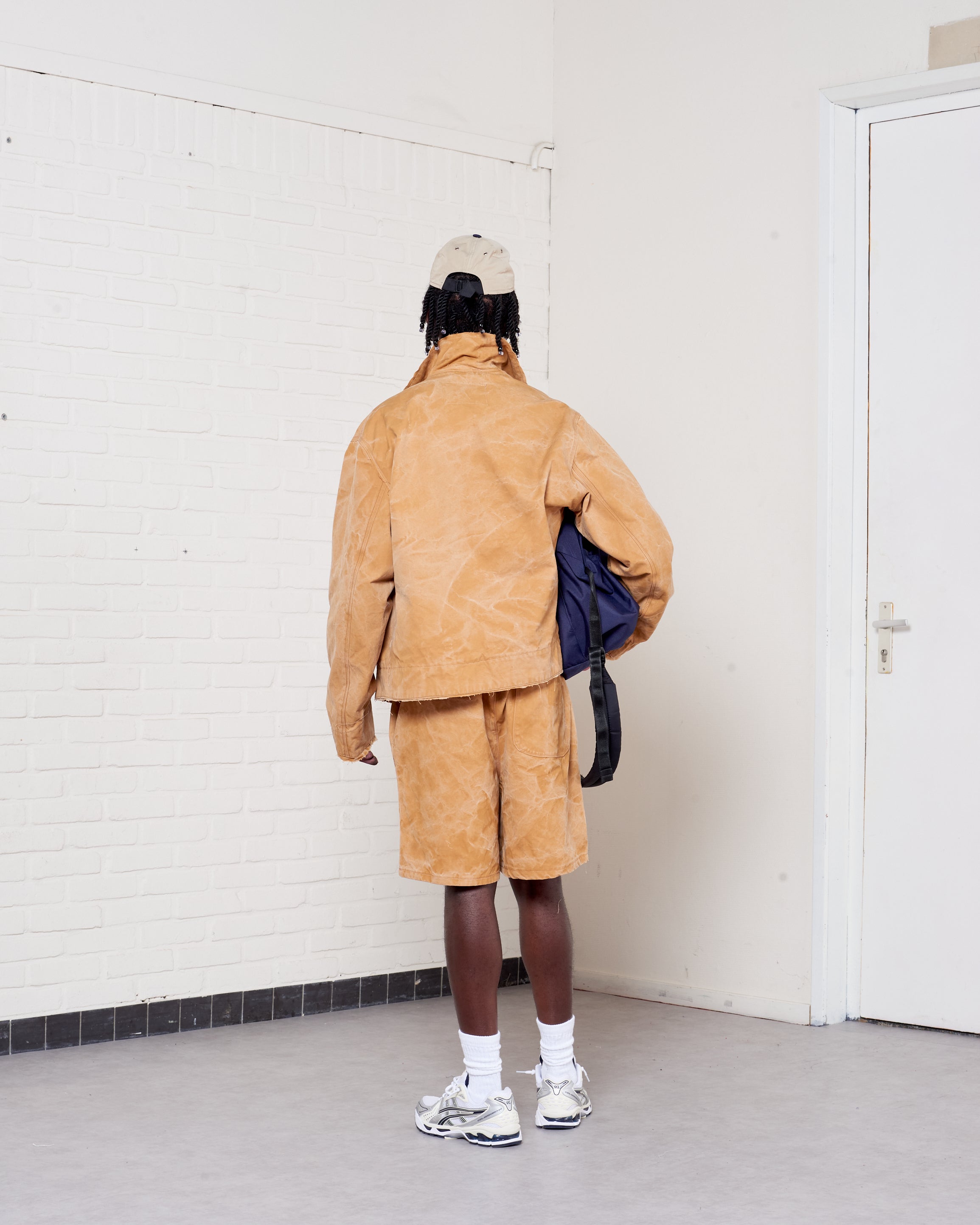 CF.21.10.01.01 WORKER JACKET washed canvas sand vintage wash