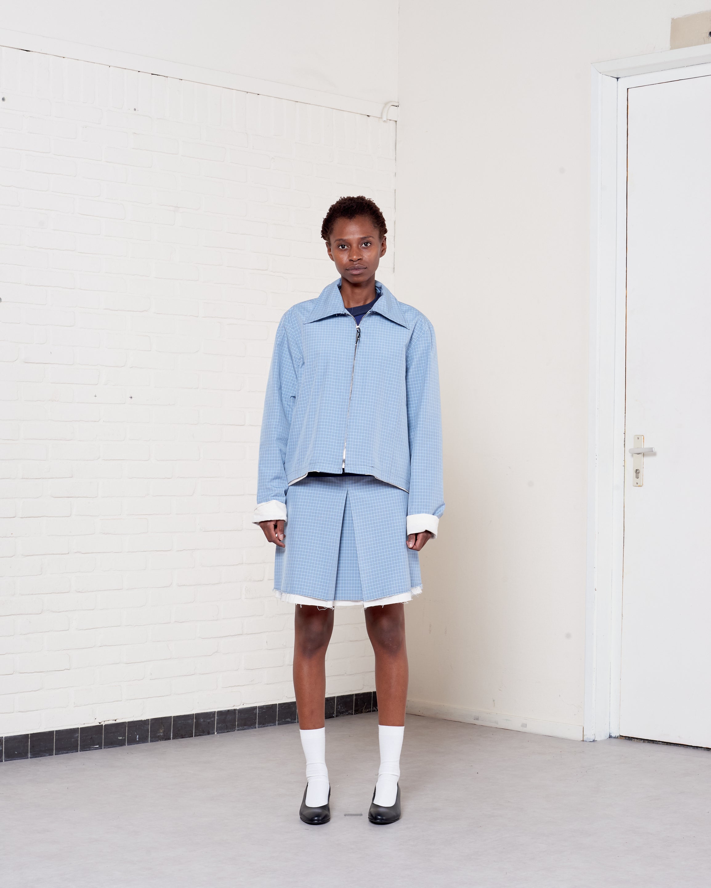 CF.21.09.06.01 FITTED ZIP JACKET check – Camiel Fortgens