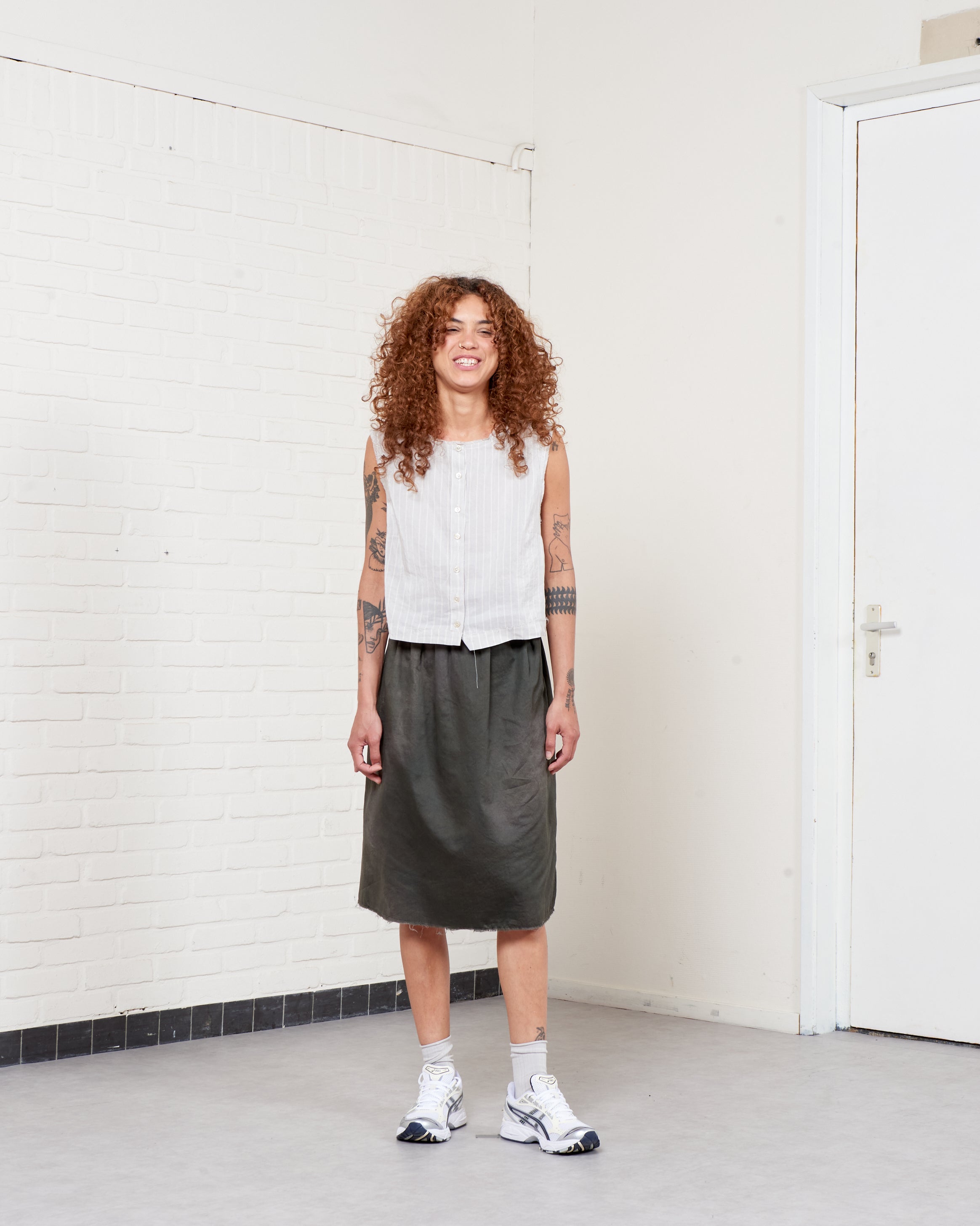 CF.21.05.01.02 SQUARE TOP linen shirting grey/white stripe