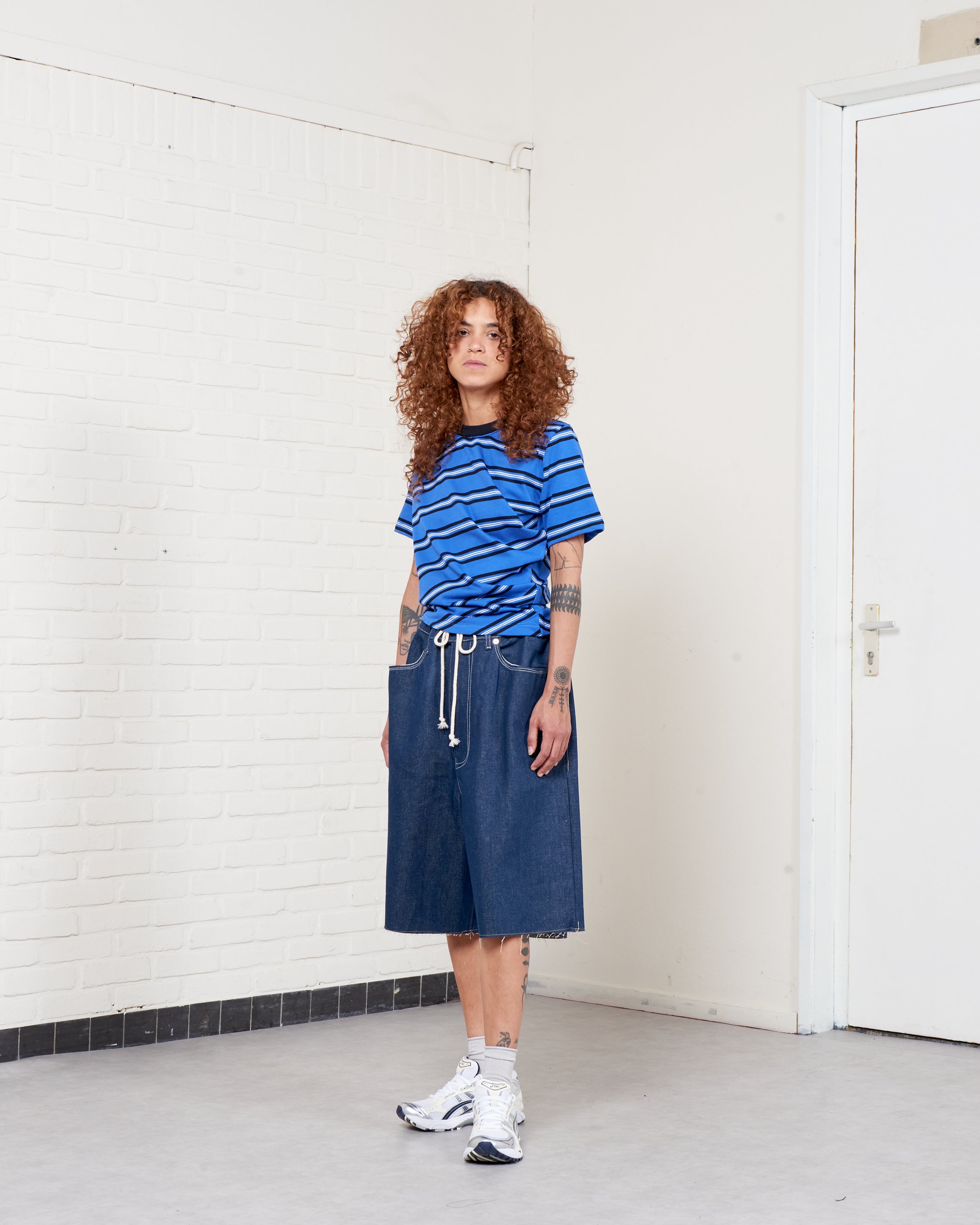 CF.21.01.04.03 TWISTED NORMAL TEE rib jersey blue/black/white