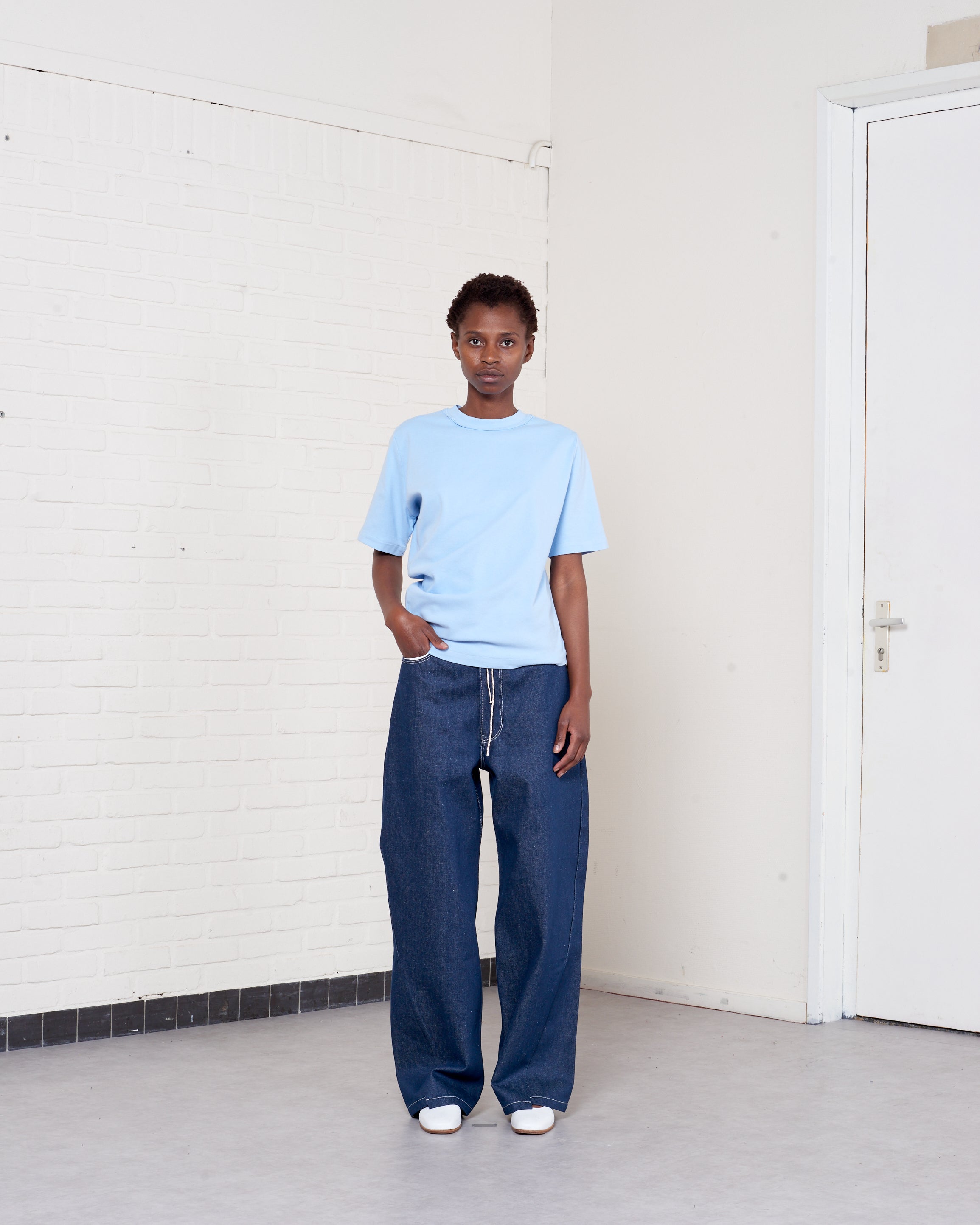 CF.21.01.04.01 TWISTED NORMAL TEE rib jersey light blue