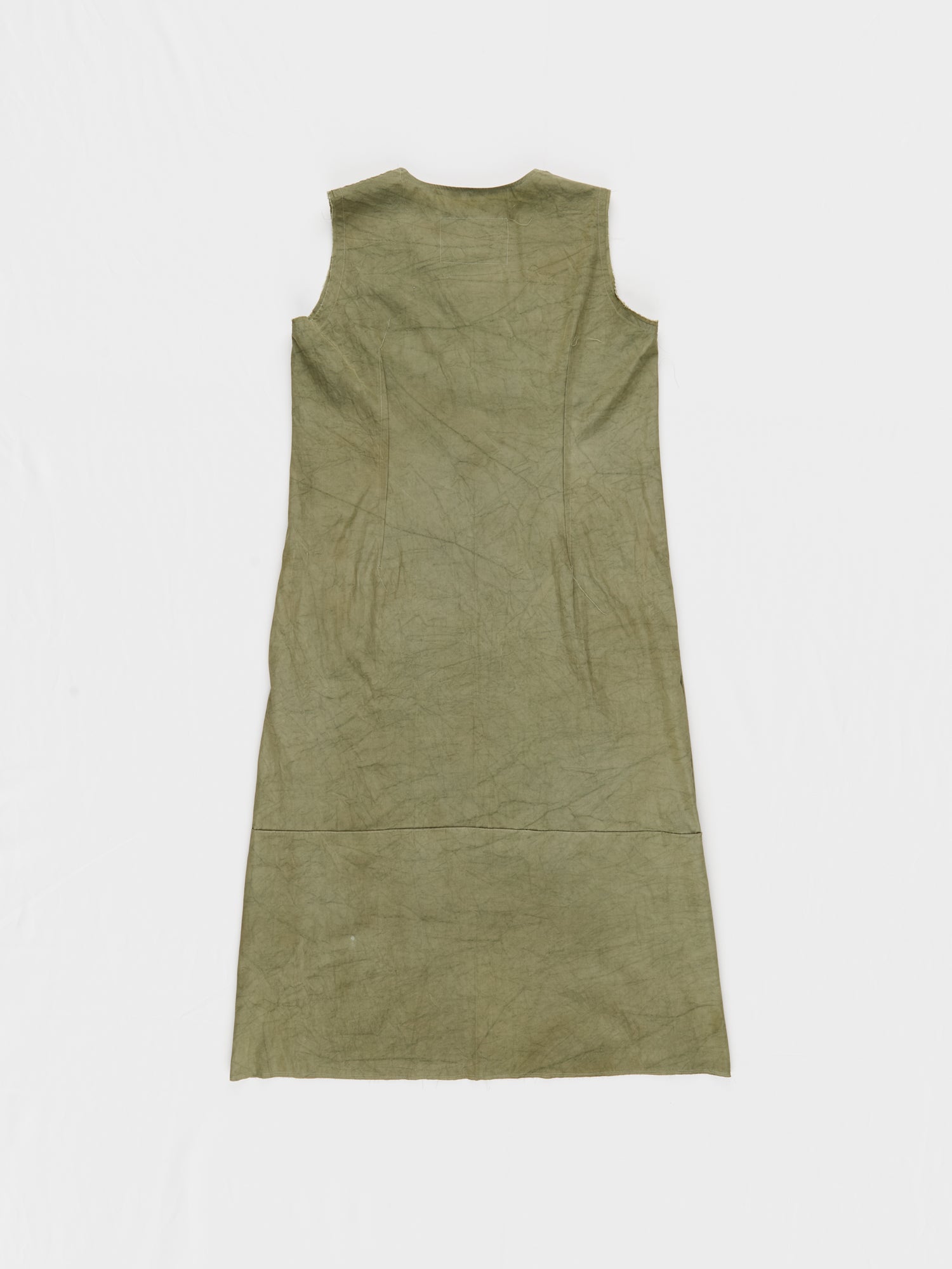 CF.23.08.04.01 V-NECK DRESS viscose green sage