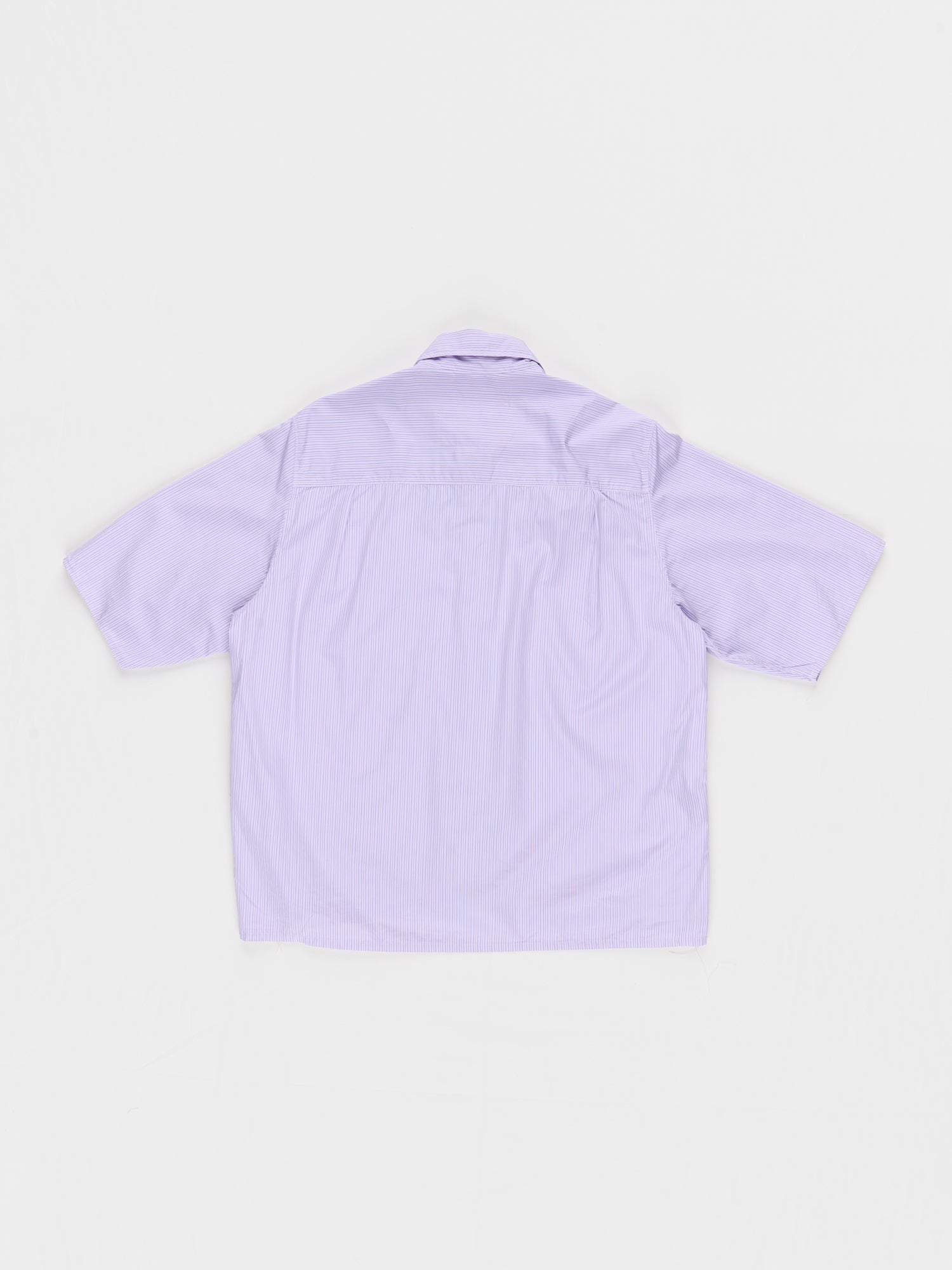 CF.23.04.02.01 SS - BOXY SHIRT papertouch shirting blue stripe + pink overdye
