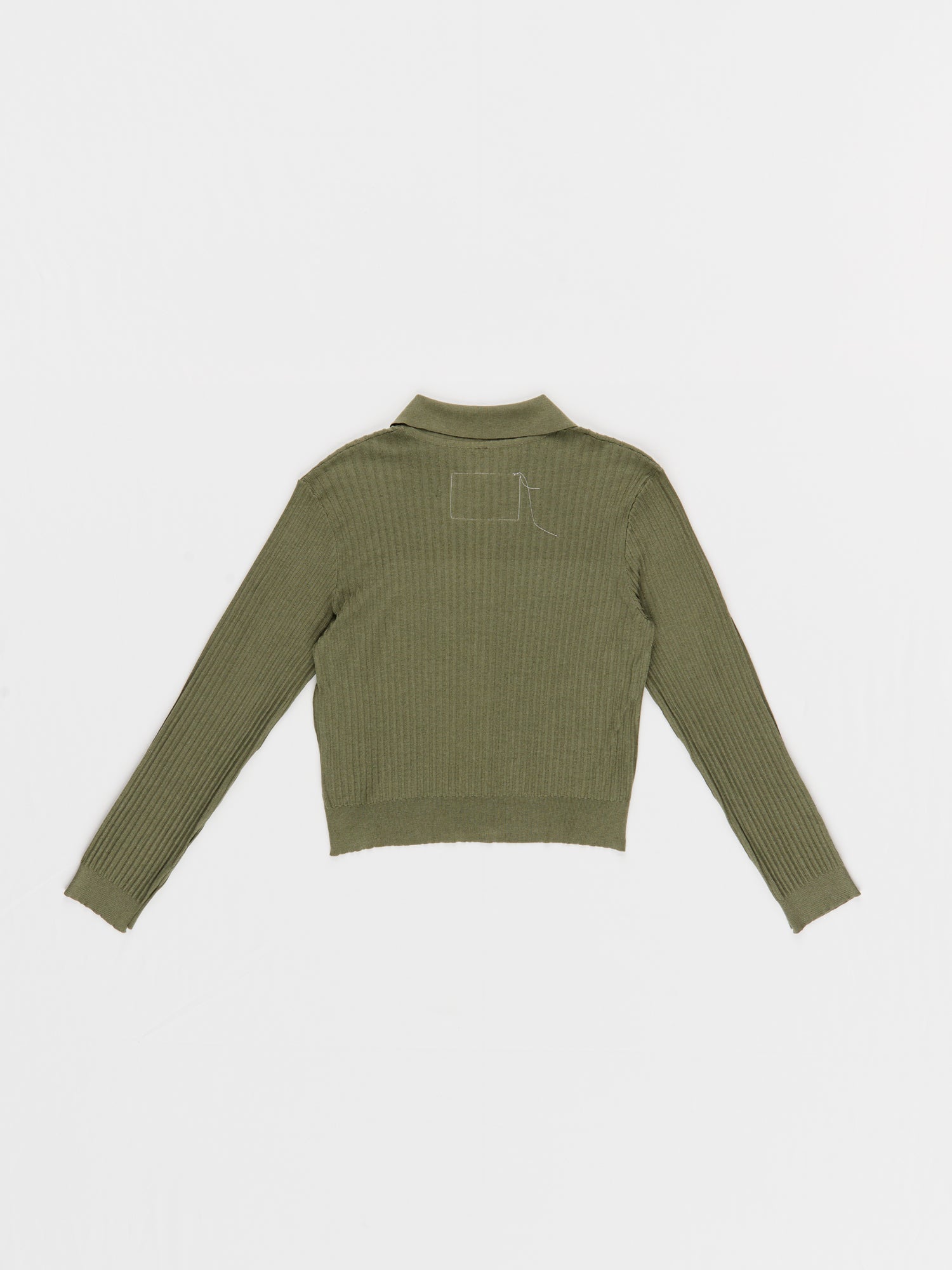 CF.23.03.01.01 70s CARDIGAN inside-out rib knit green