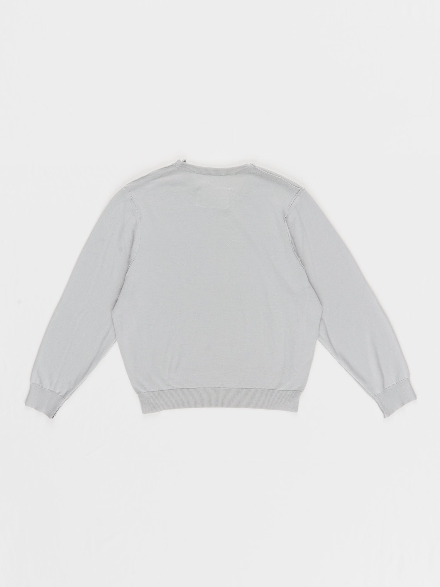 CF.23.03.04.01 V-NECK FRANKENSTEIN merino wool  jersey ecru