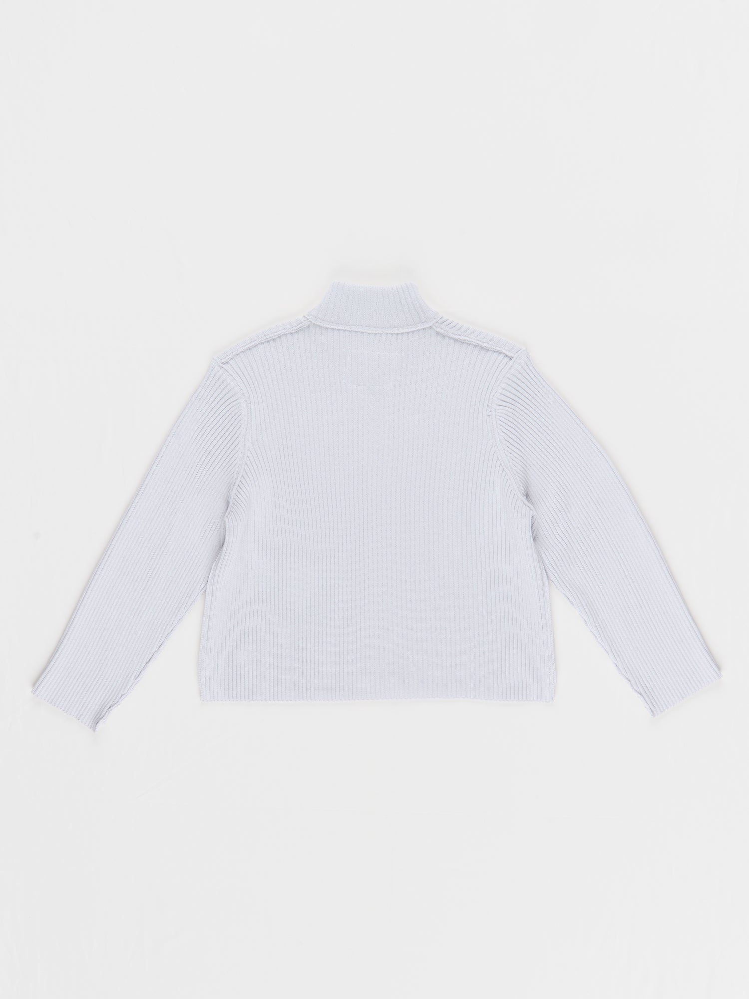 CF.23.03.05.01 ZIP-UP KNIT cotton 2x2 rib vintage off-white