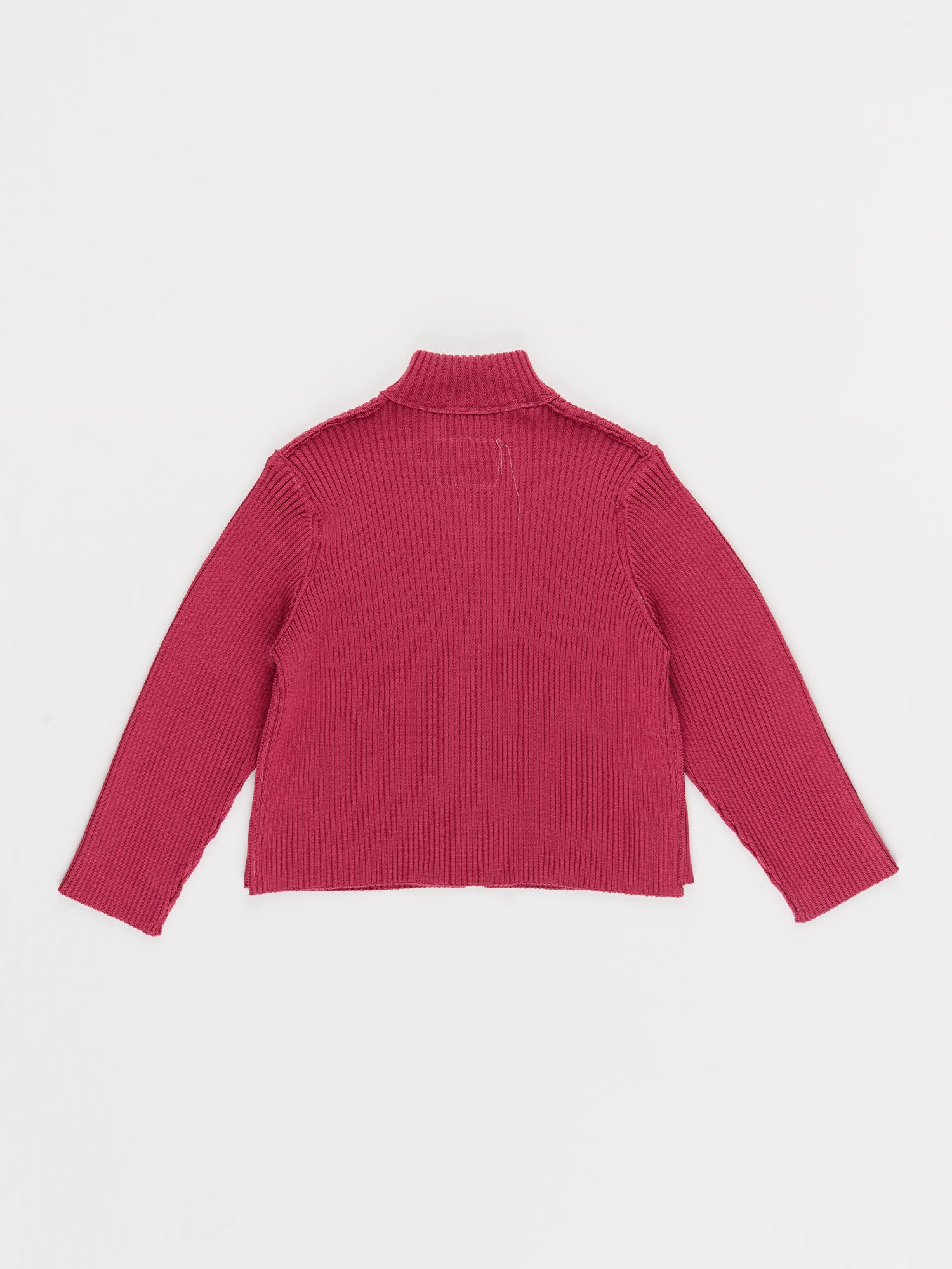 CF.23.03.05.02  ZIP-UP KNIT cotton 2x2 rib vintage red