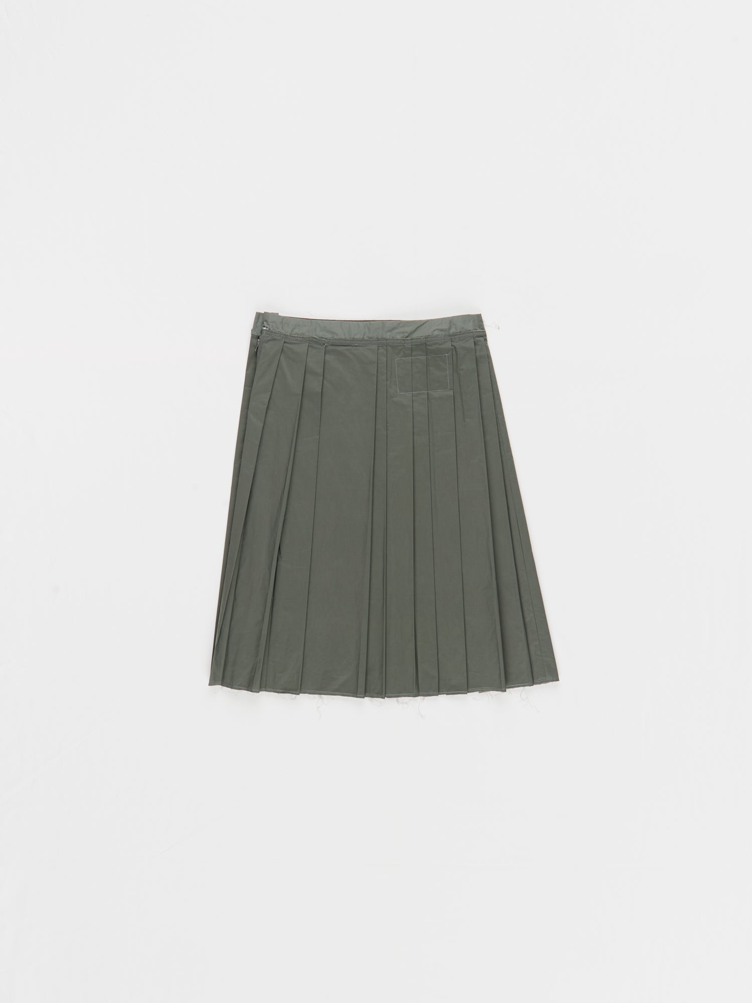 CF.23.07.03.01 PLEATED SKIRT technical dark sage