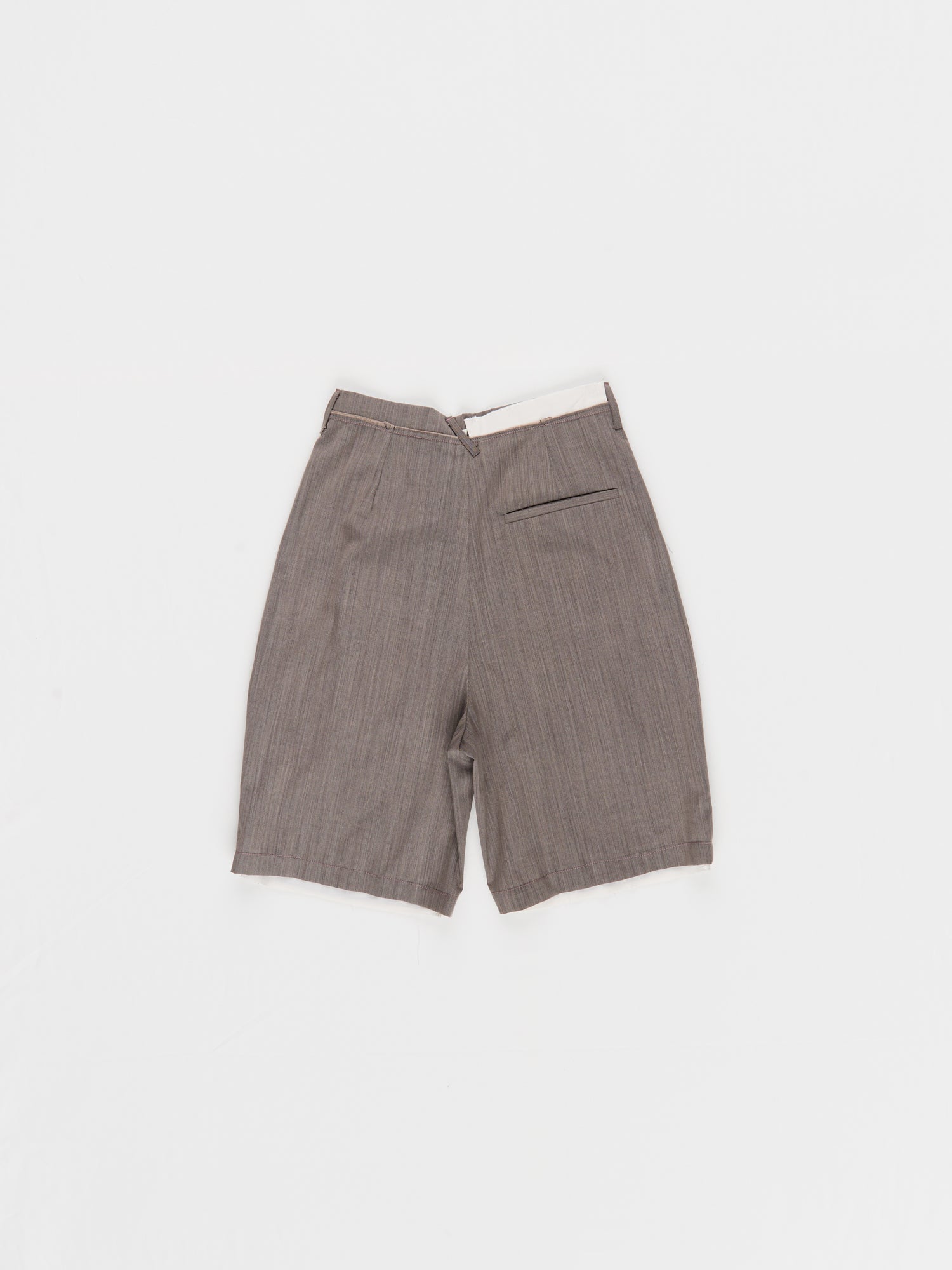 CF.23.13.04.01 SUIT PANTS SHORTS tropical wool brown melange