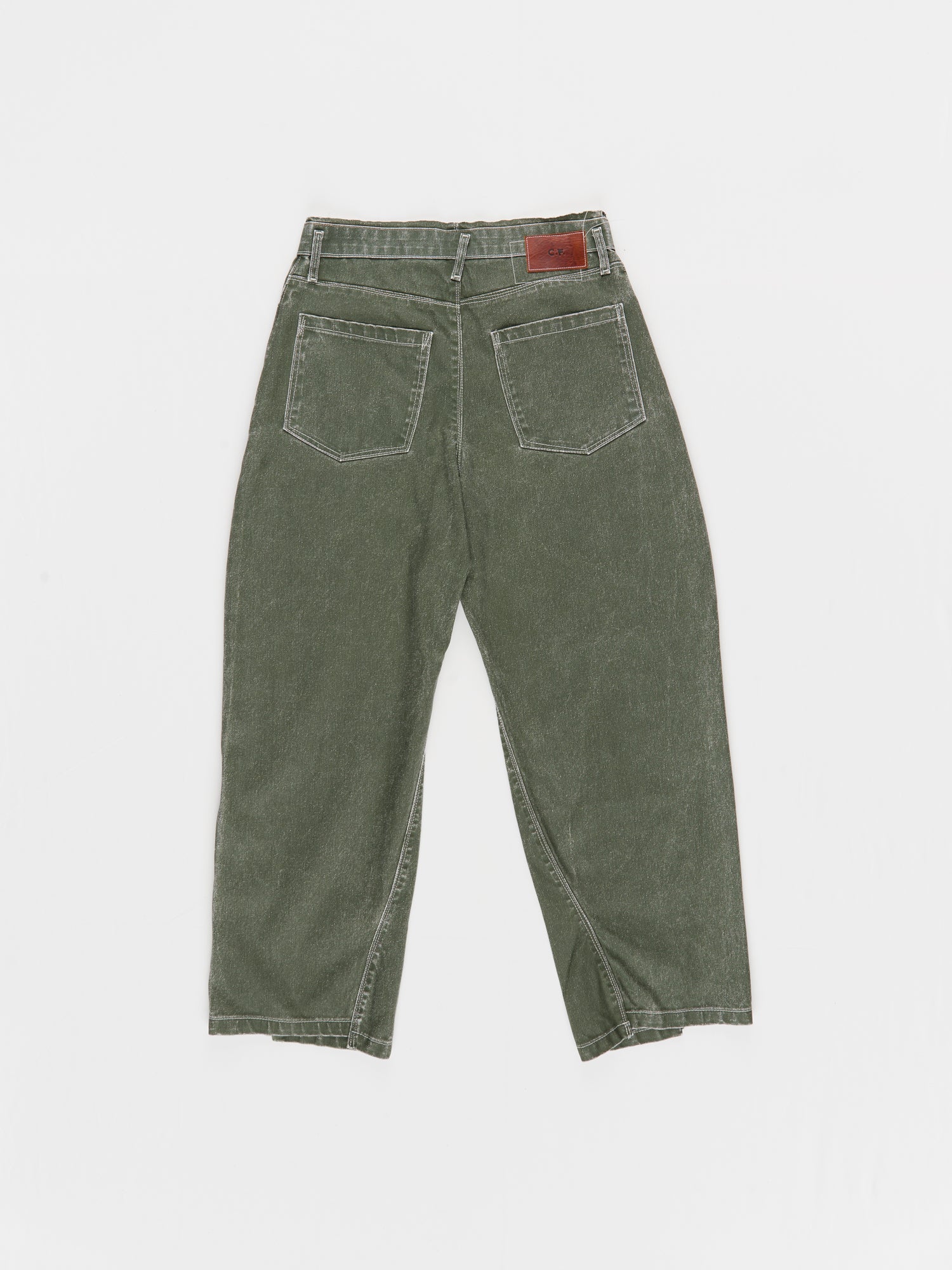 CF.23.15.03.01 WOBBLY JEANS coated denim green