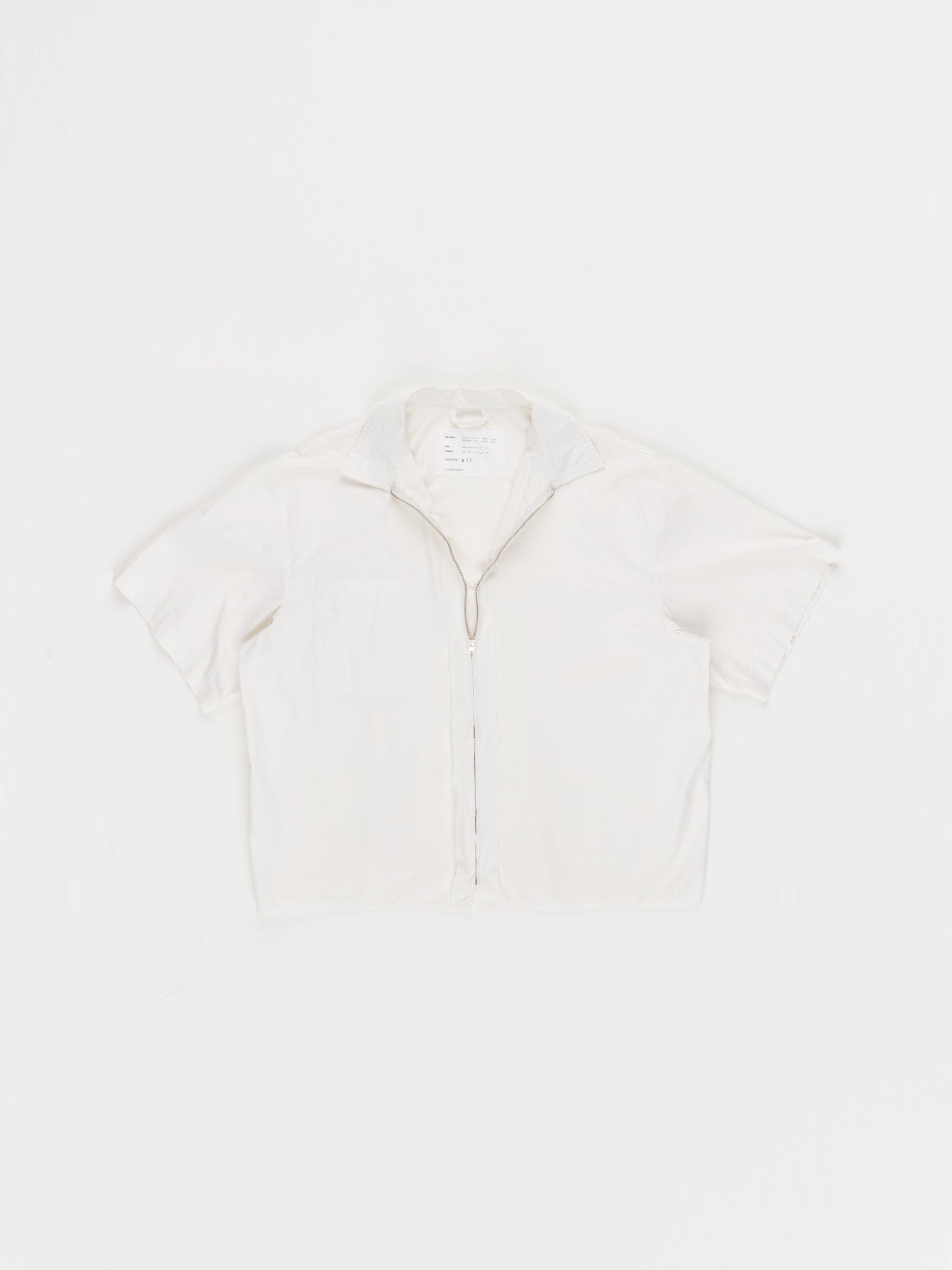 CF.23.04.01.01 SS - ZIP SHIRT papertouch shirting lily white