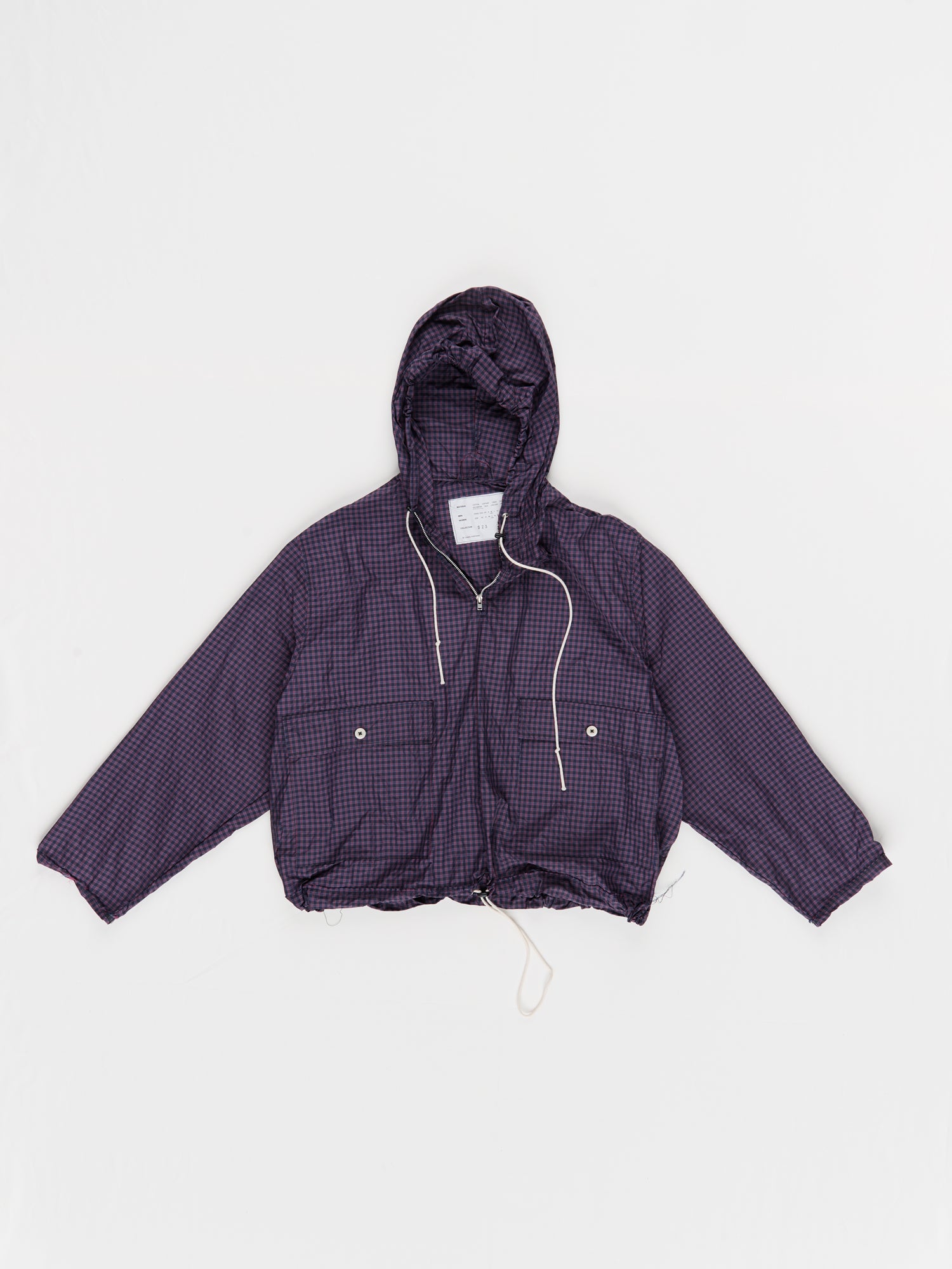 CF.23.09.04.02 OVERHEAD JACKET technical polyester navy/red check