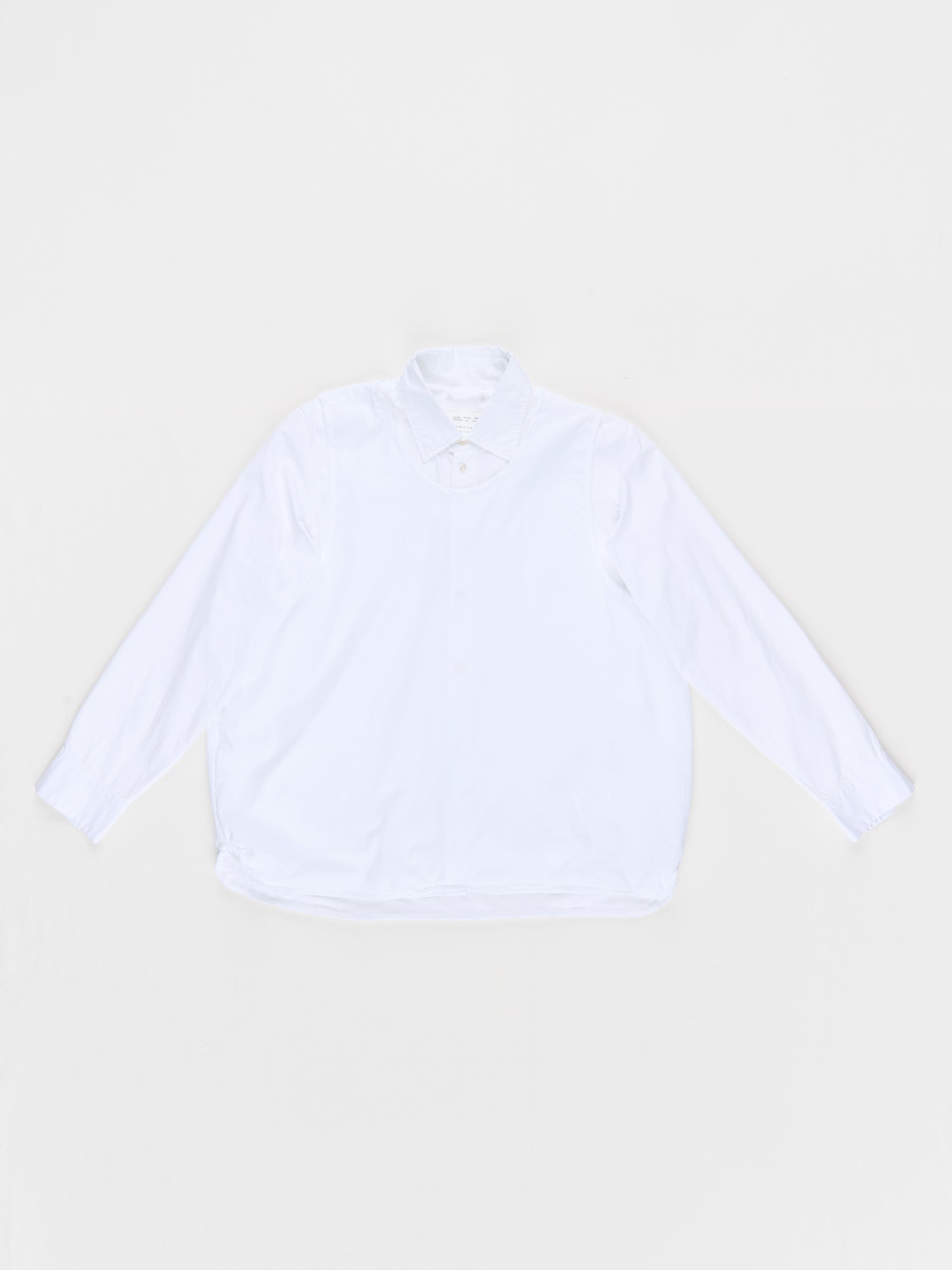 CF.23.RESEARCH.17.03 DOUBLE TANK/SHIRT WOVEN shirting cotton crisp white