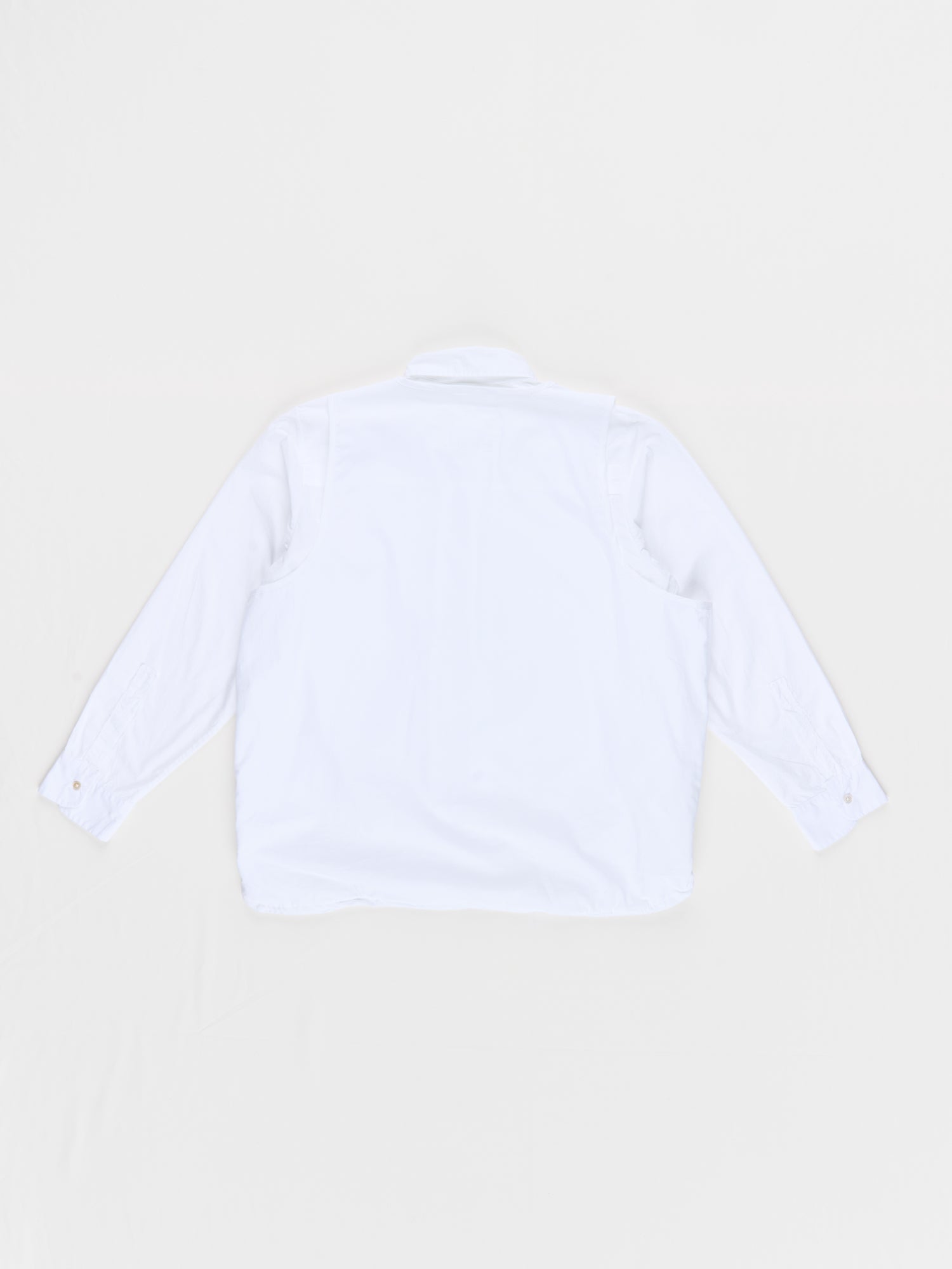 CF.23.RESEARCH.17.03 DOUBLE TANK/SHIRT WOVEN shirting cotton crisp white