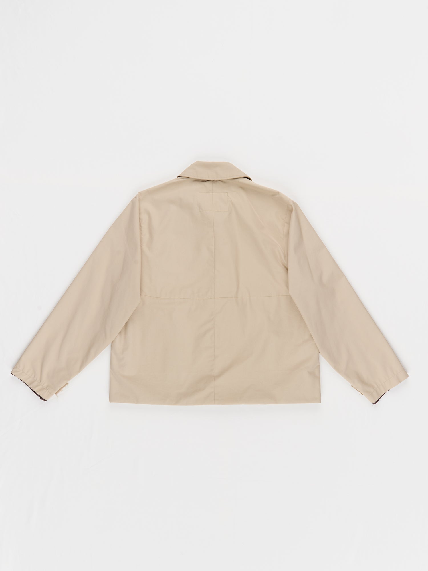 CF.23.RESEARCH.17.01 FOLDED ZIP TRENCH COAT macintosh twill beige or mud grey