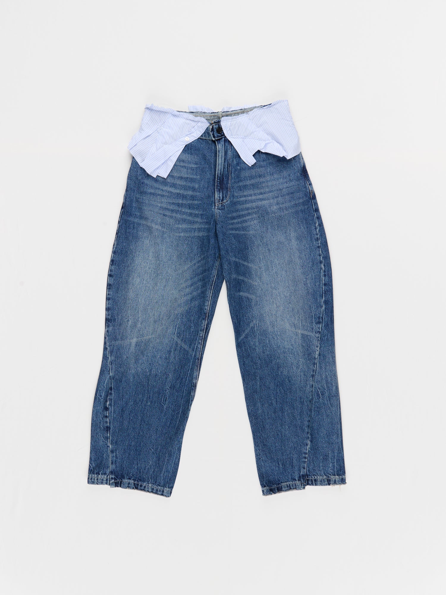 CF.23.RESEARCH.17.04 CUT-OFF PANTS denim + shirting denim/shirting