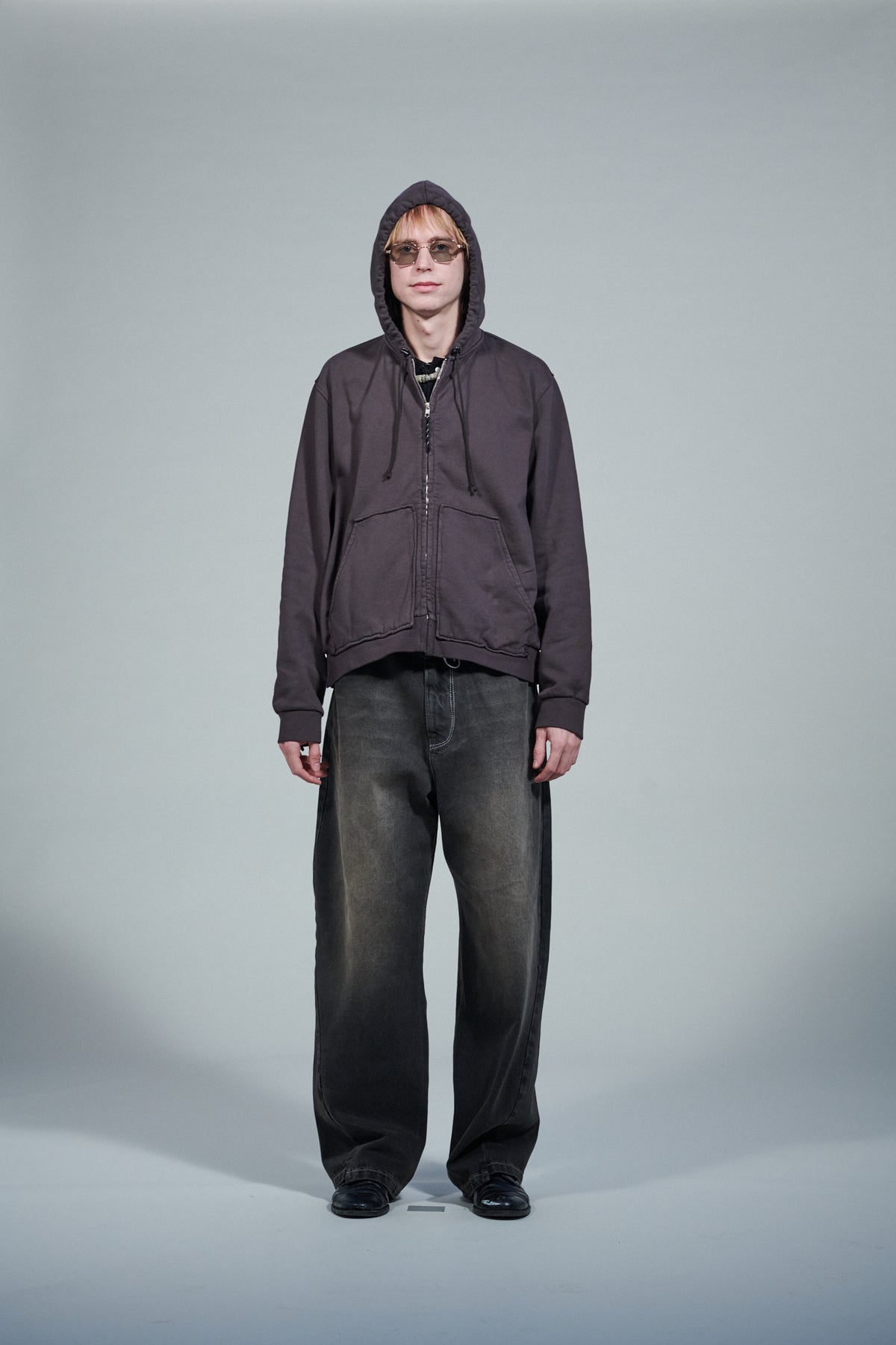 CF.22.02.03.02 ZIP HOODIE heavy brushed vintage brown