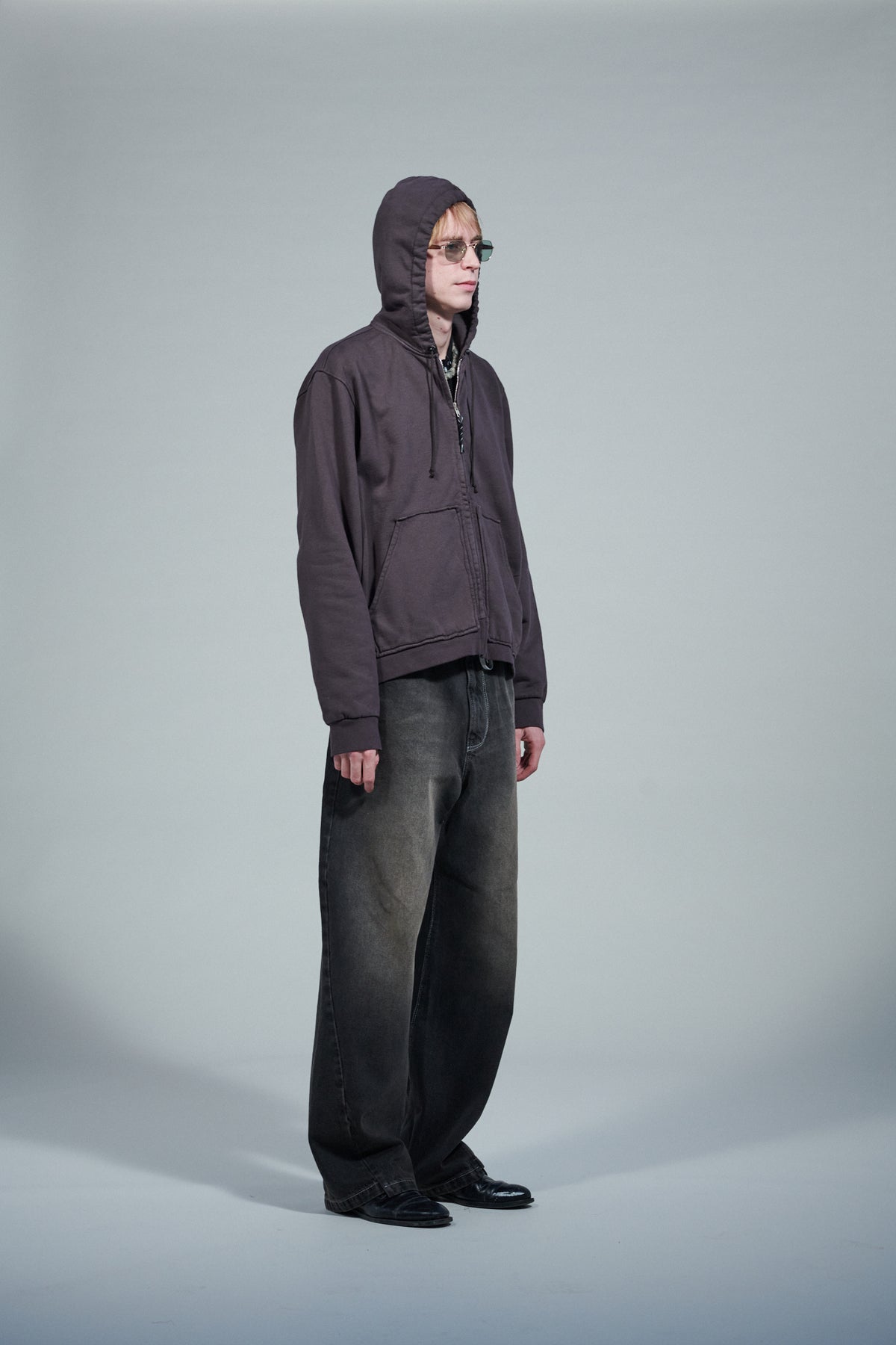 CF.22.02.03.02 ZIP HOODIE heavy brushed vintage brown