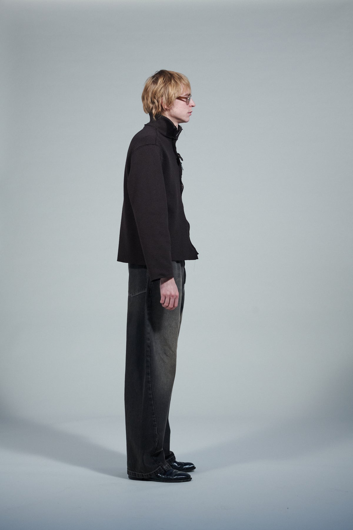 CF.22.03.06.01 ZIP-UP KNIT heavy rib dark brown