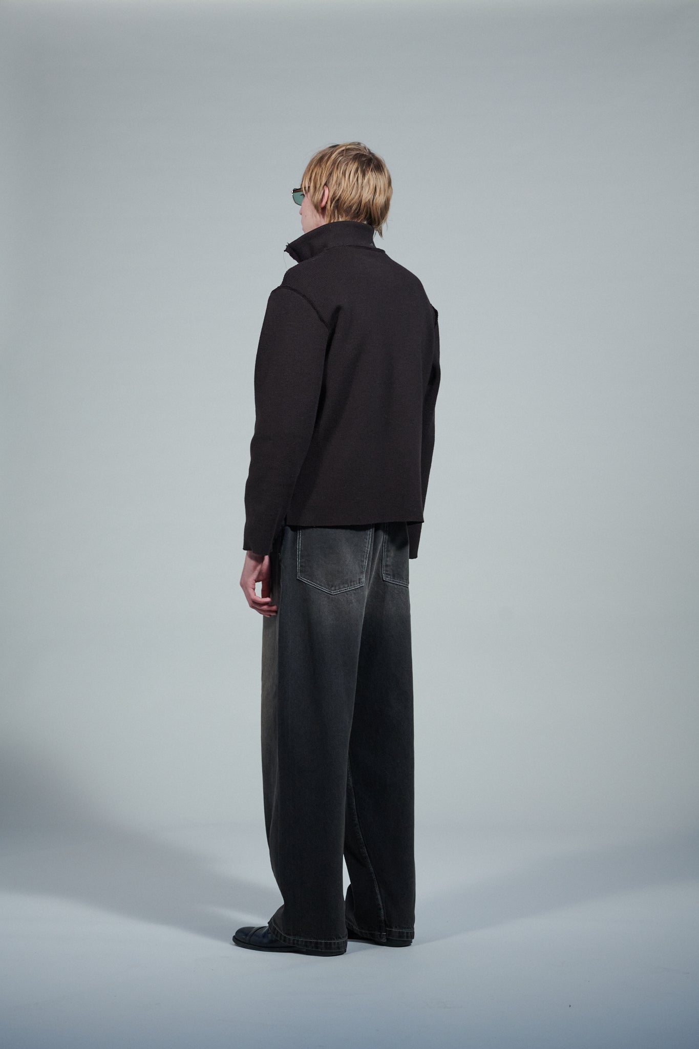 CF.22.03.06.01 ZIP-UP KNIT heavy rib dark brown