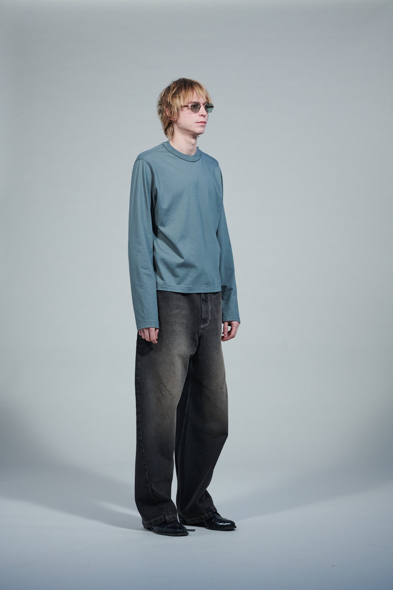 CF.22.01.02.03 NORMAL TEE LS light jersey dark grey