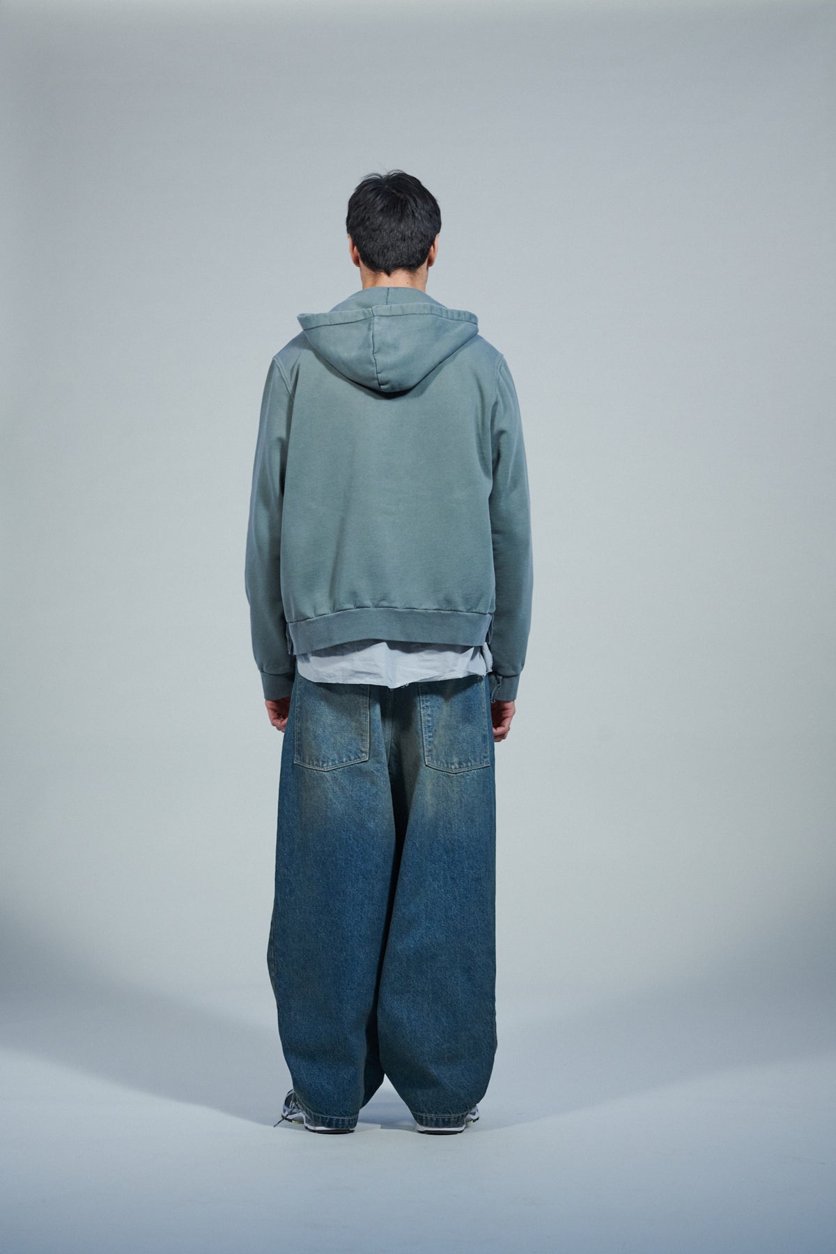 CF.22.02.03.01 ZIP HOODIE heavy brushed vintage green