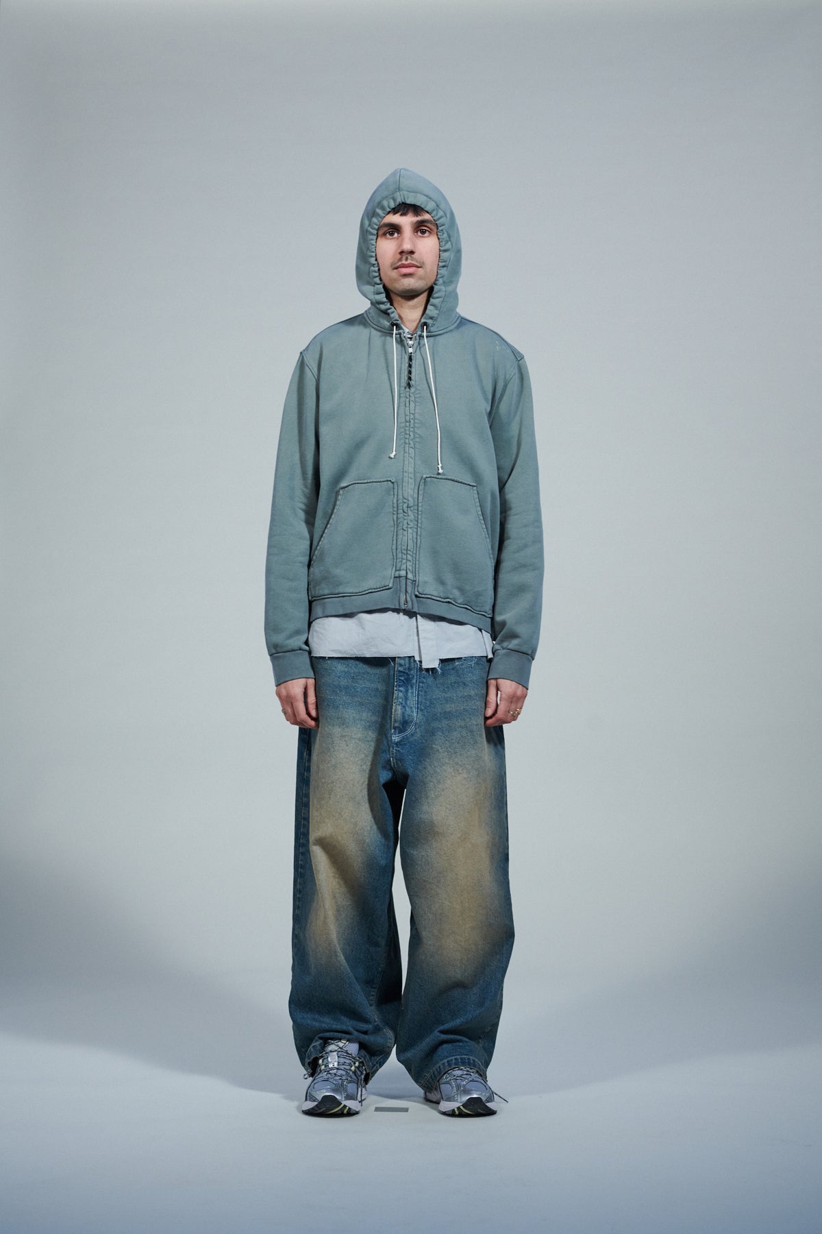 CF.22.02.03.01 ZIP HOODIE heavy brushed vintage green
