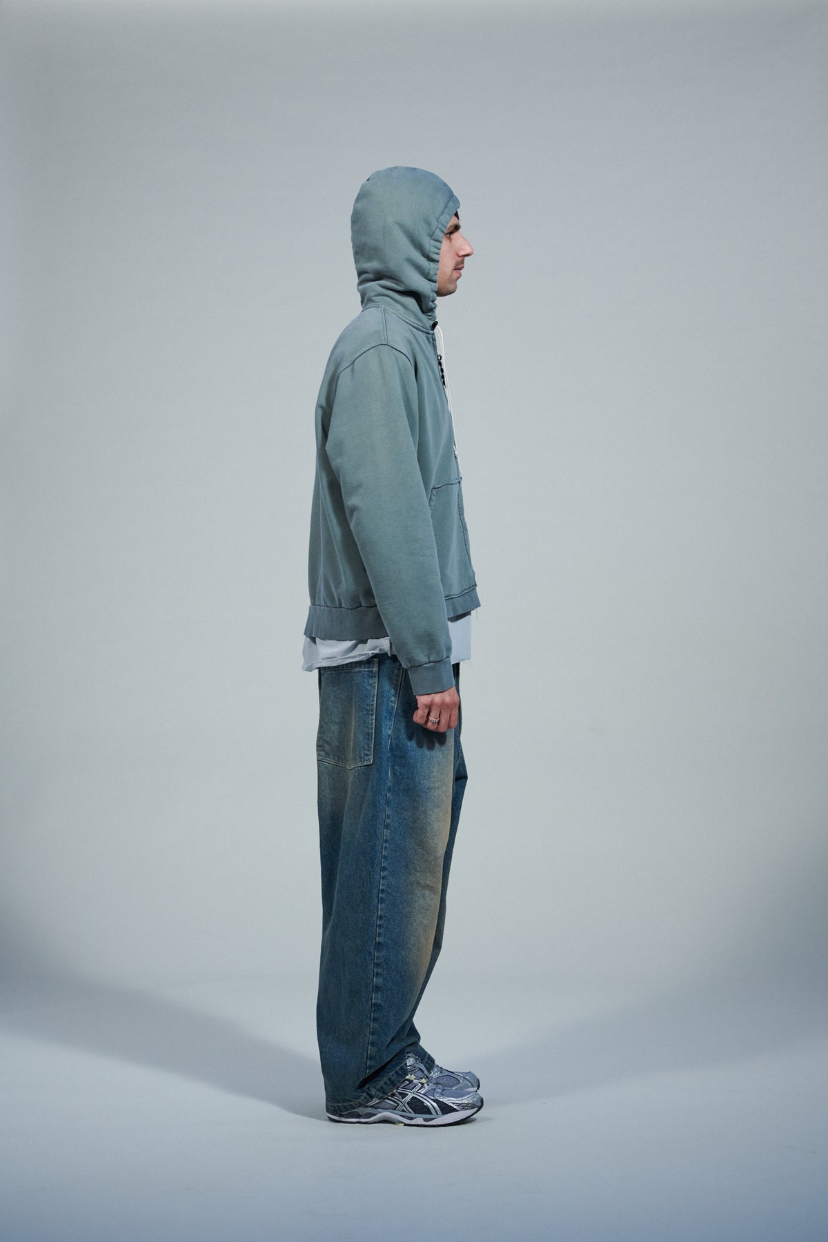 CF.22.02.03.01 ZIP HOODIE heavy brushed vintage green