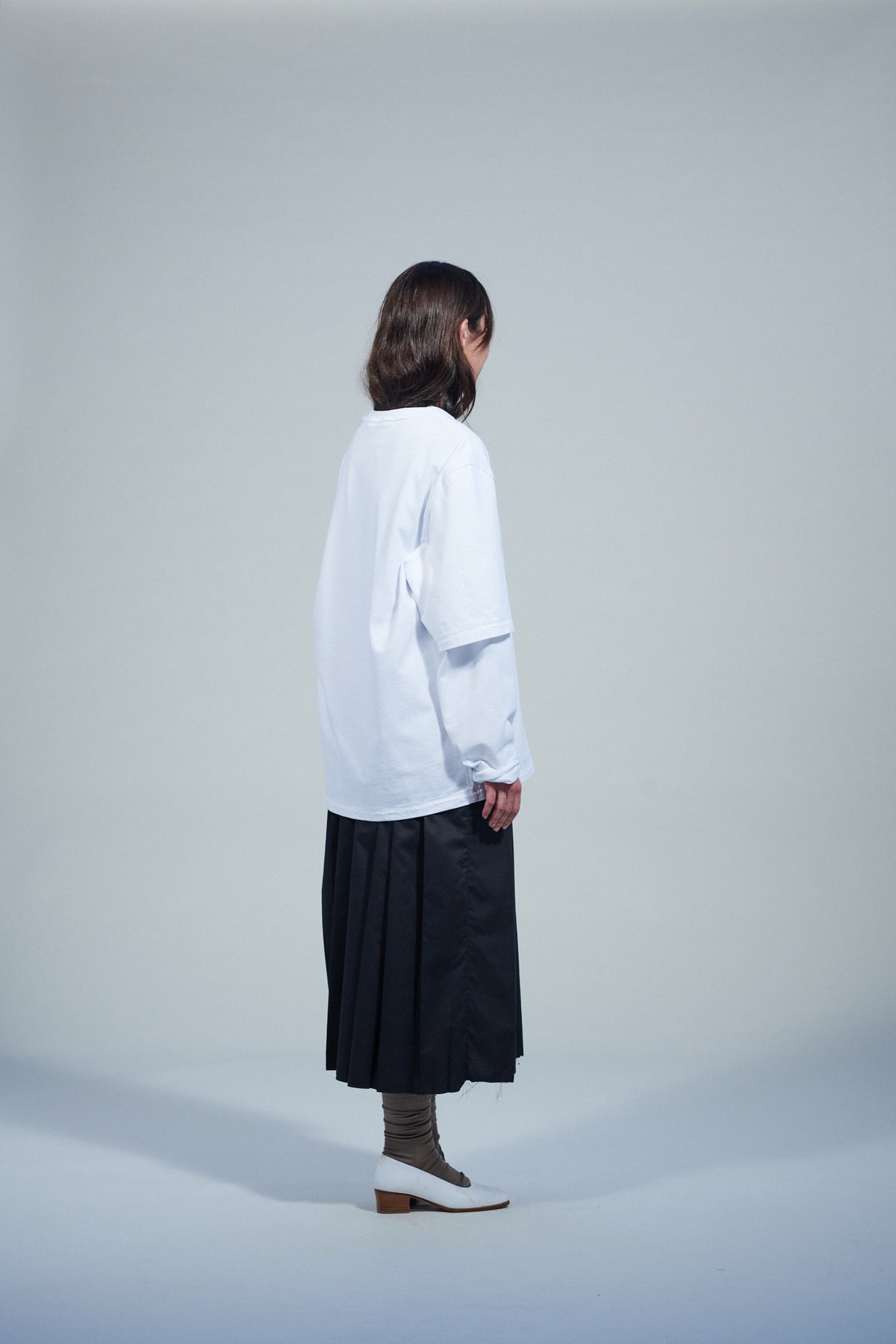 CF.22.07.04.01 PLEAT SKIRT poly/cotton black