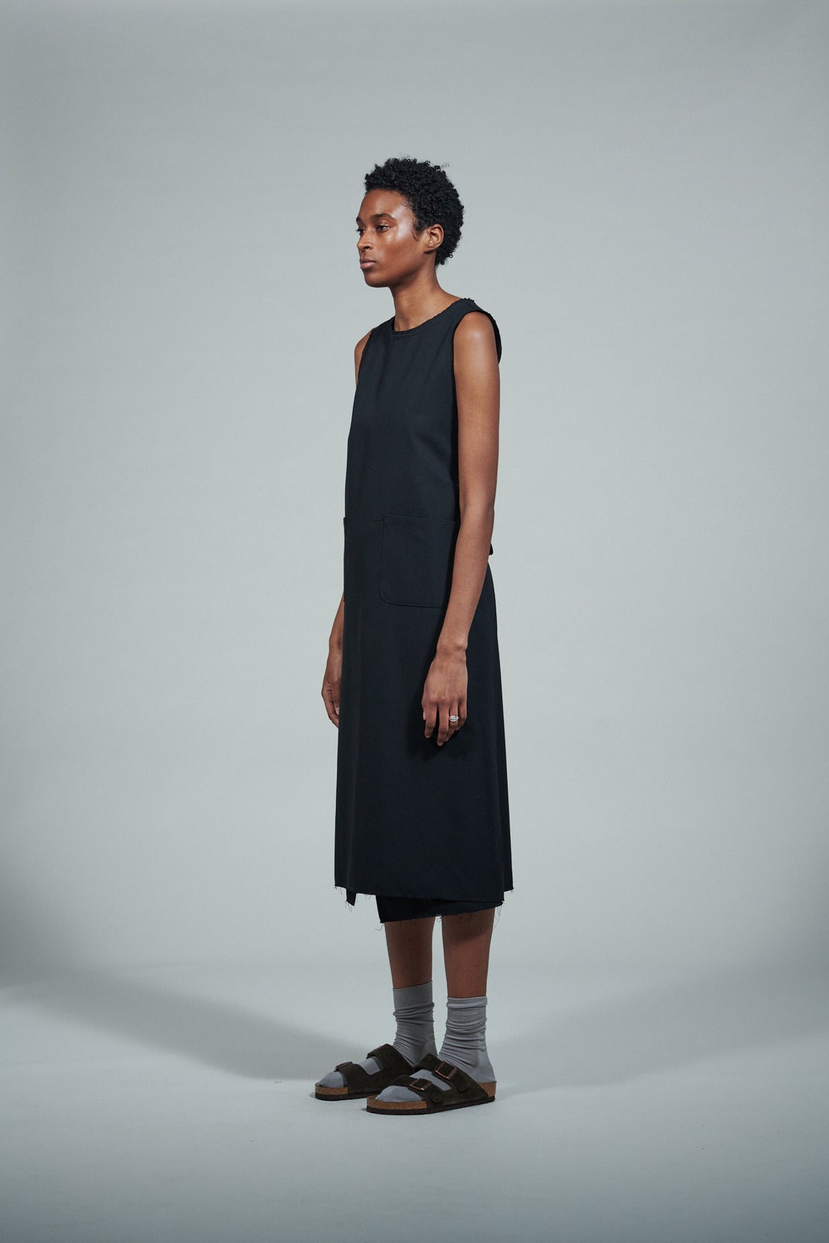 CF.22.08.06.02 WRAP DRESS poly / wool twill black
