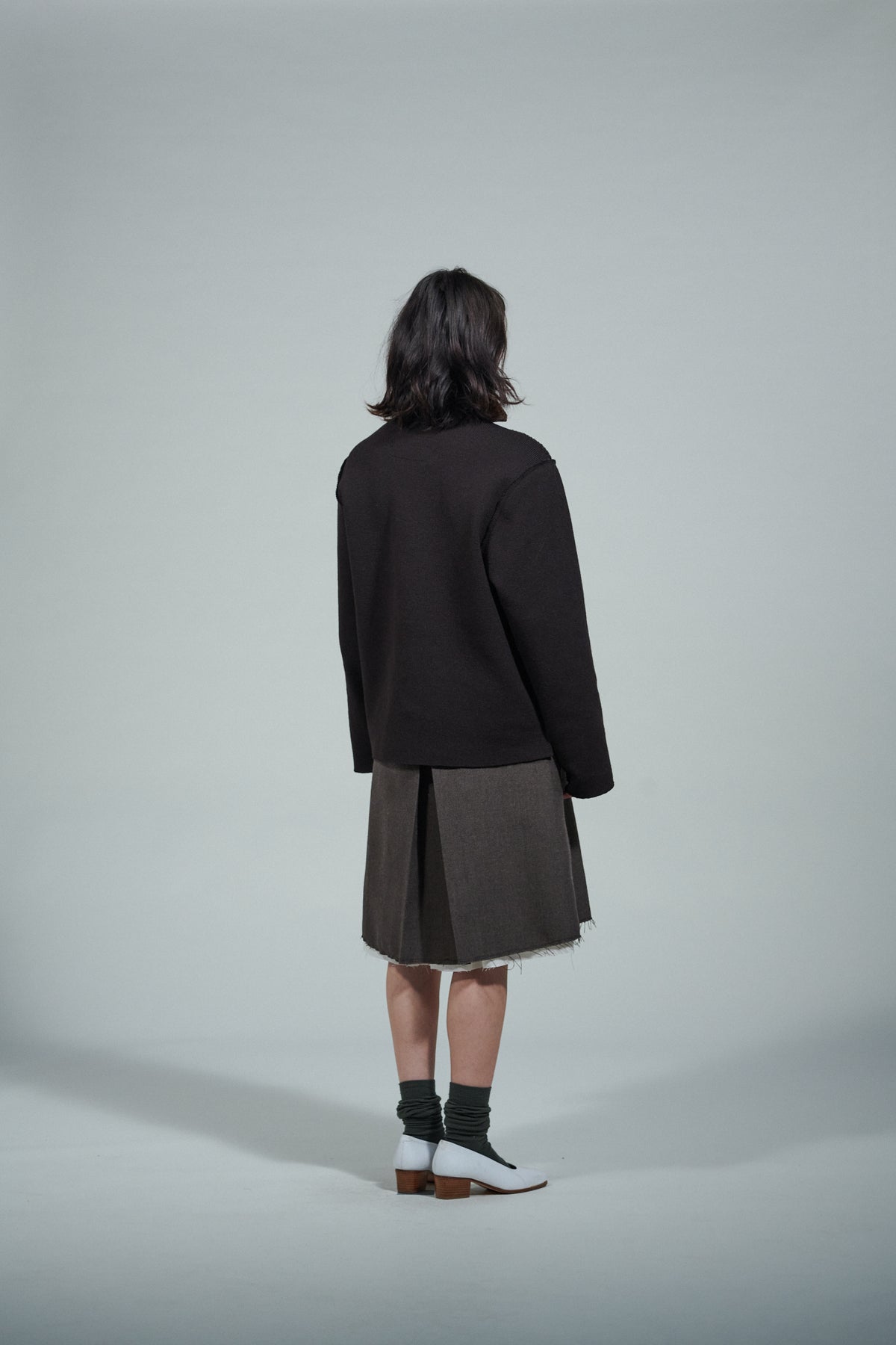 CF.22.03.06.01 ZIP-UP KNIT heavy rib dark brown