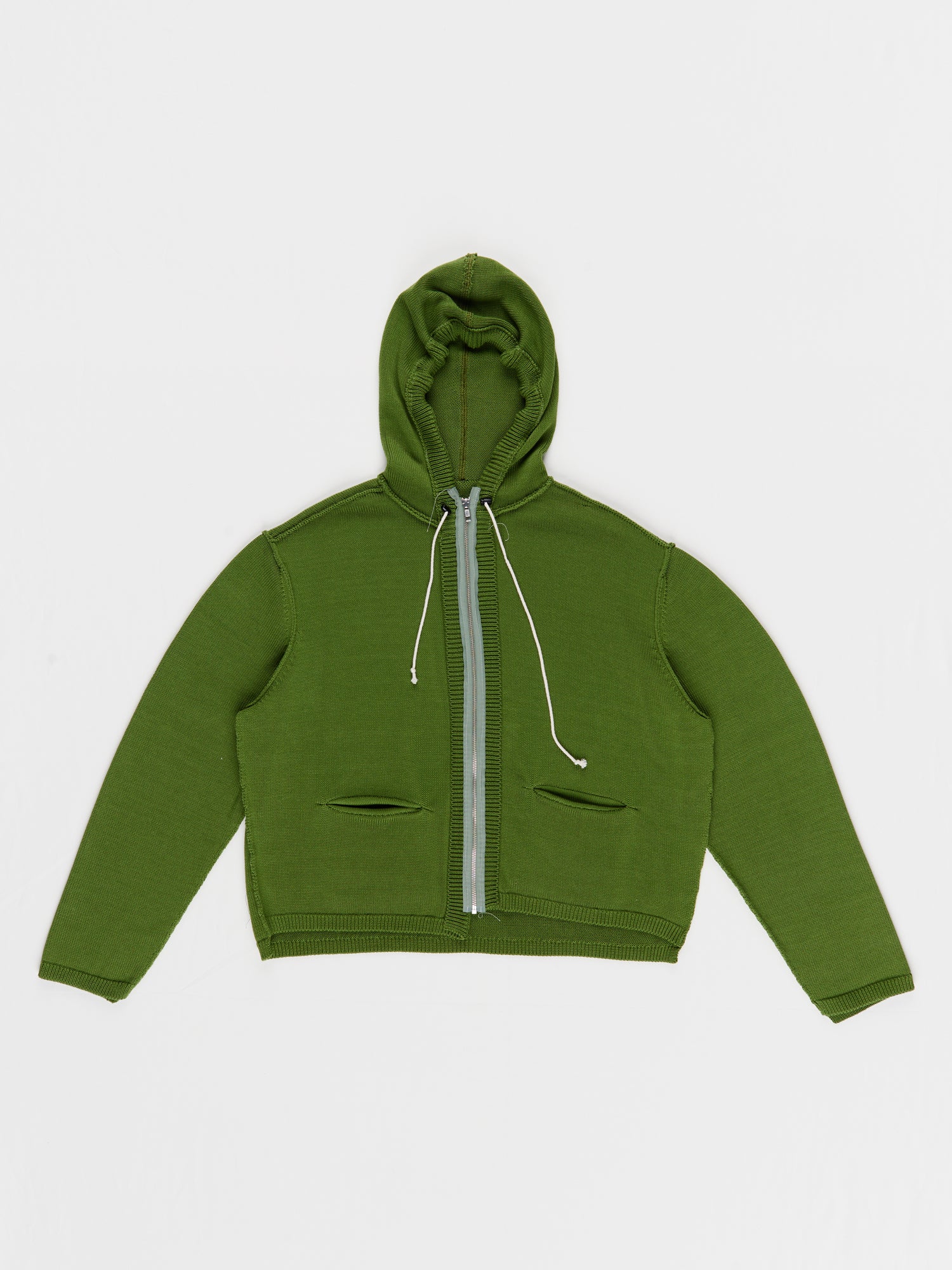 CF.23.03.02.01 KNITTED HOODIE cotton jersey vintage green