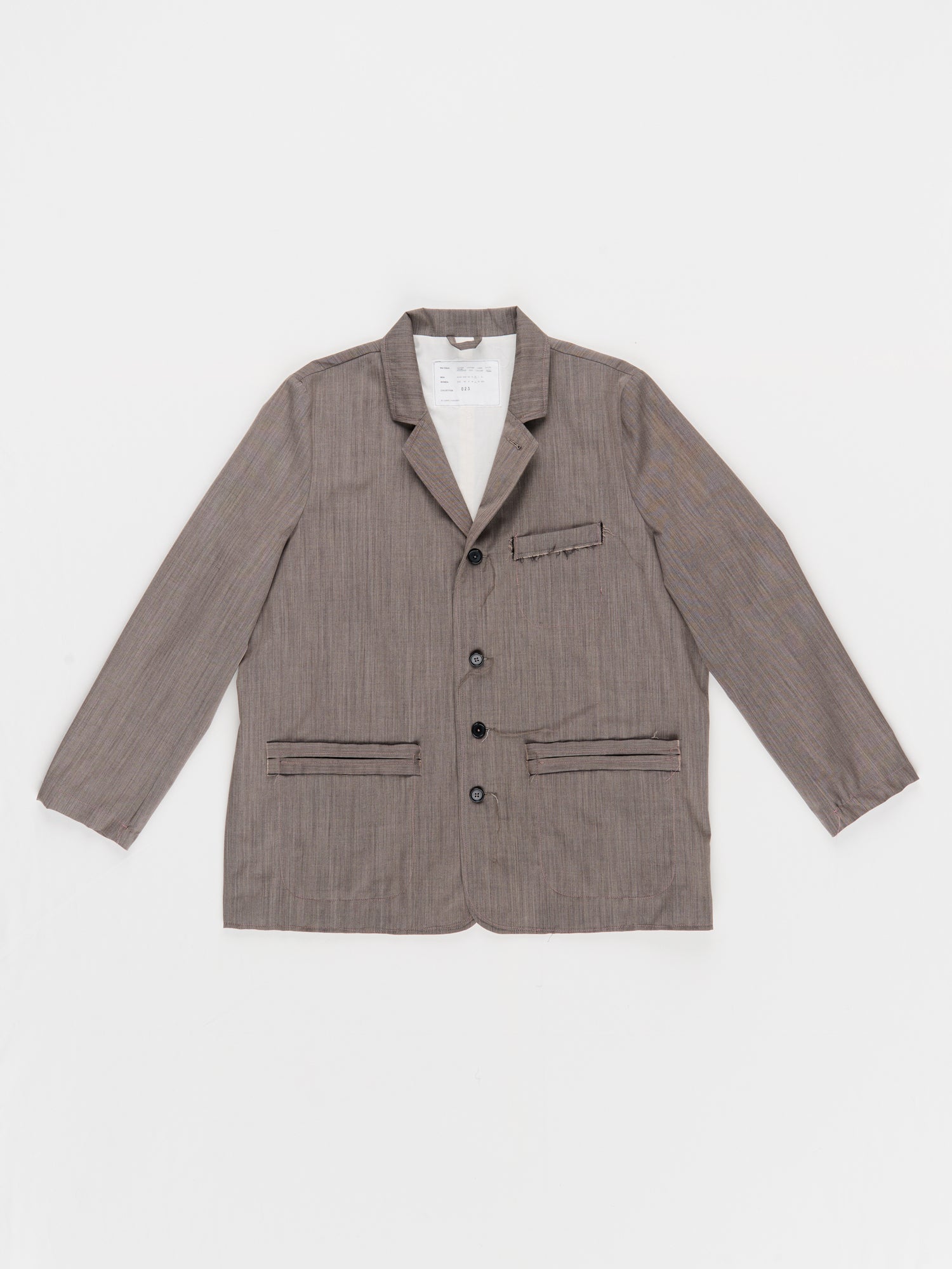 CF.23.09.02.01 SUIT JACKET tropical wool brown melange