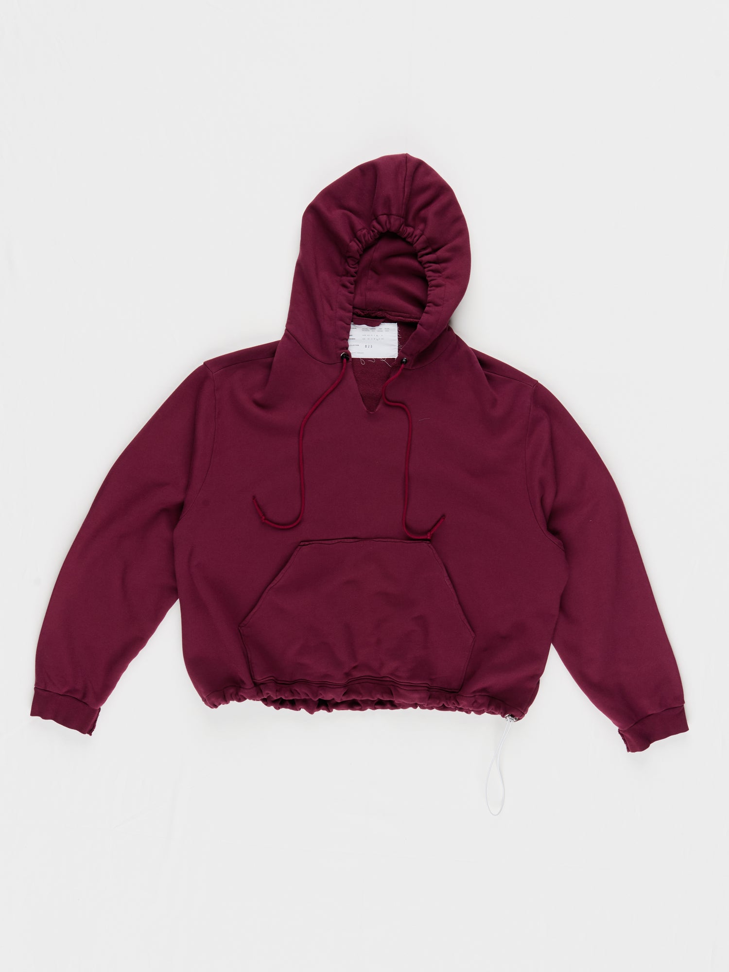 CF.23.02.03.01 ANORAK HOODIE heavy diagonal sweat burgundy
