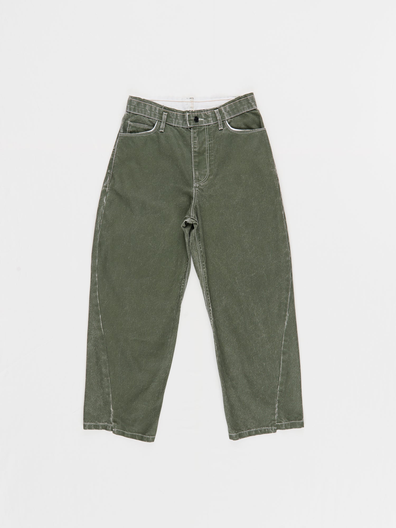 CF.23.15.03.01 WOBBLY JEANS coated denim green
