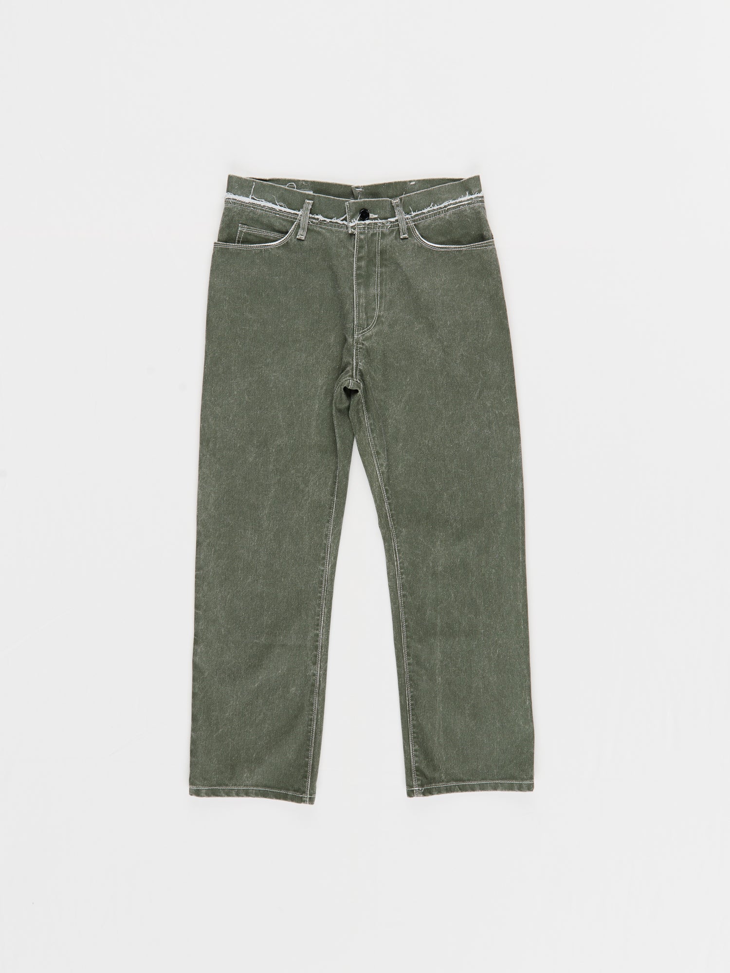 CF.23.15.02.01 SLIM SLACK coated denim green