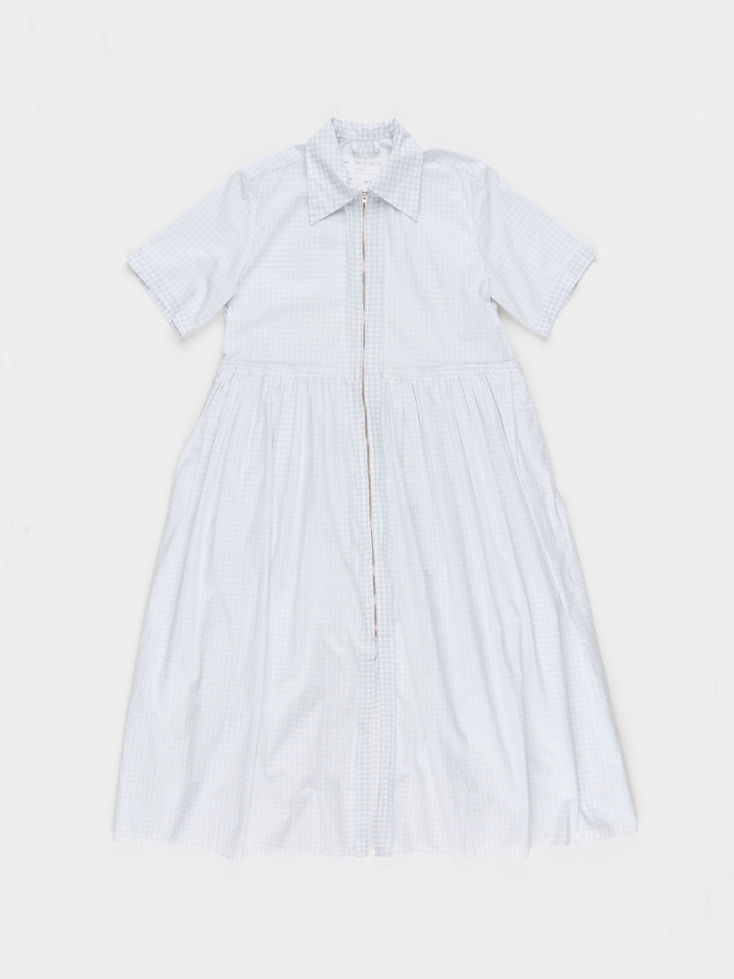 CF.23.08.05.02 ZIP SHIRT DRESS inside out shirting blue/white check