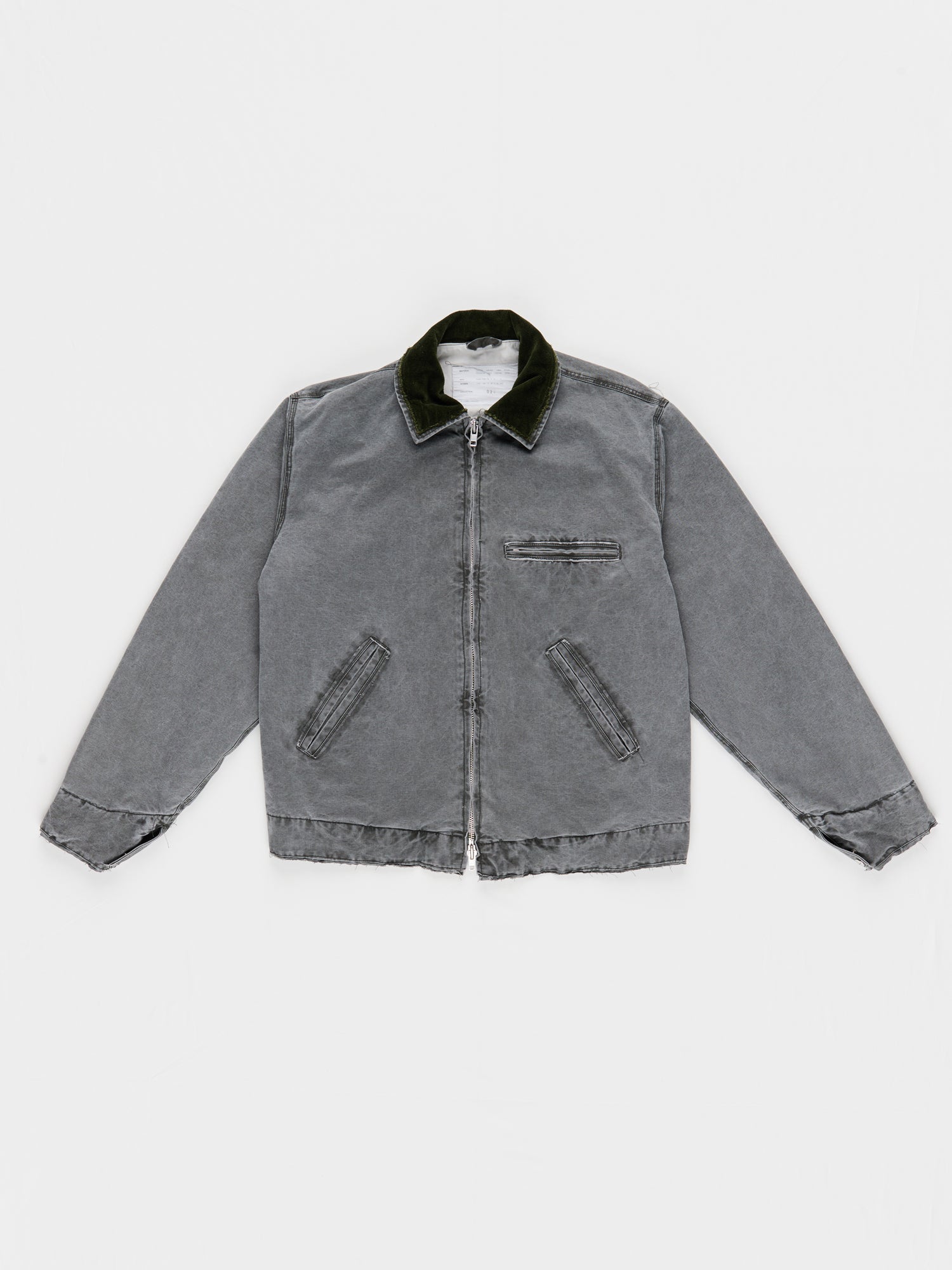 CF.23.10.03.01 WORKER JACKET heavy canvas black green