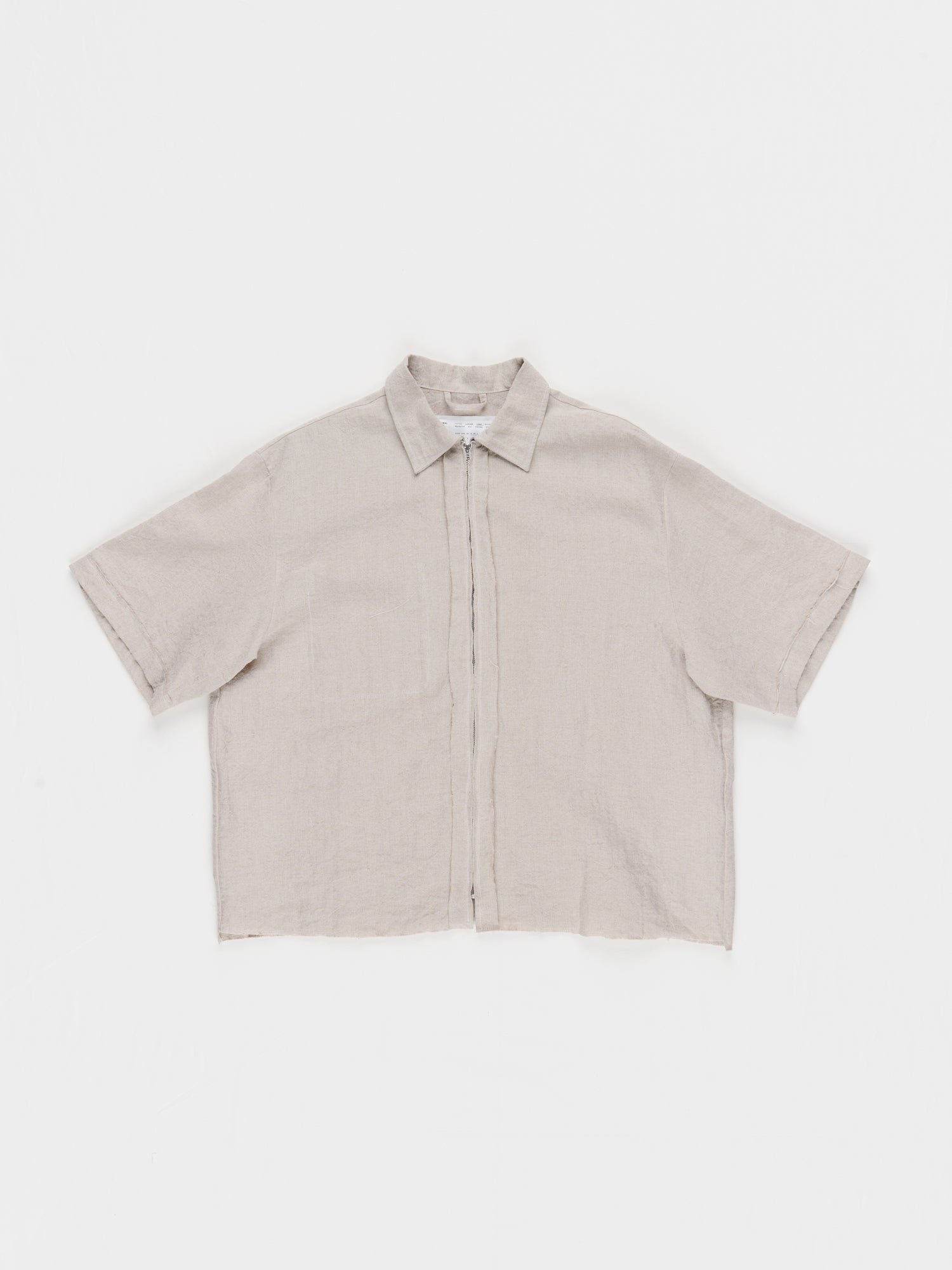 CF.23.04.01.03 SS - ZIP SHIRT light weight linen sand