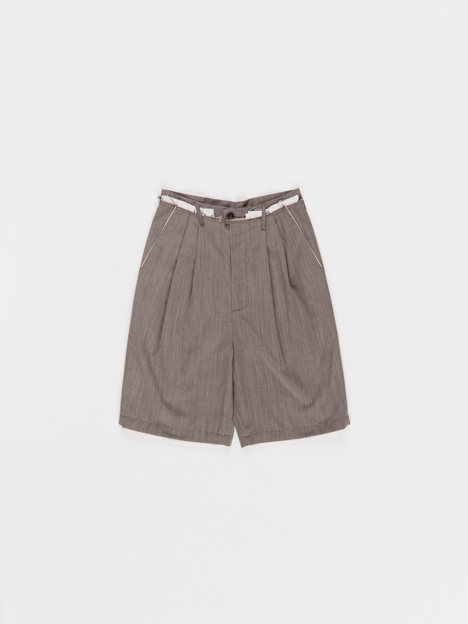 CF.23.13.04.01 SUIT PANTS SHORTS tropical wool brown melange