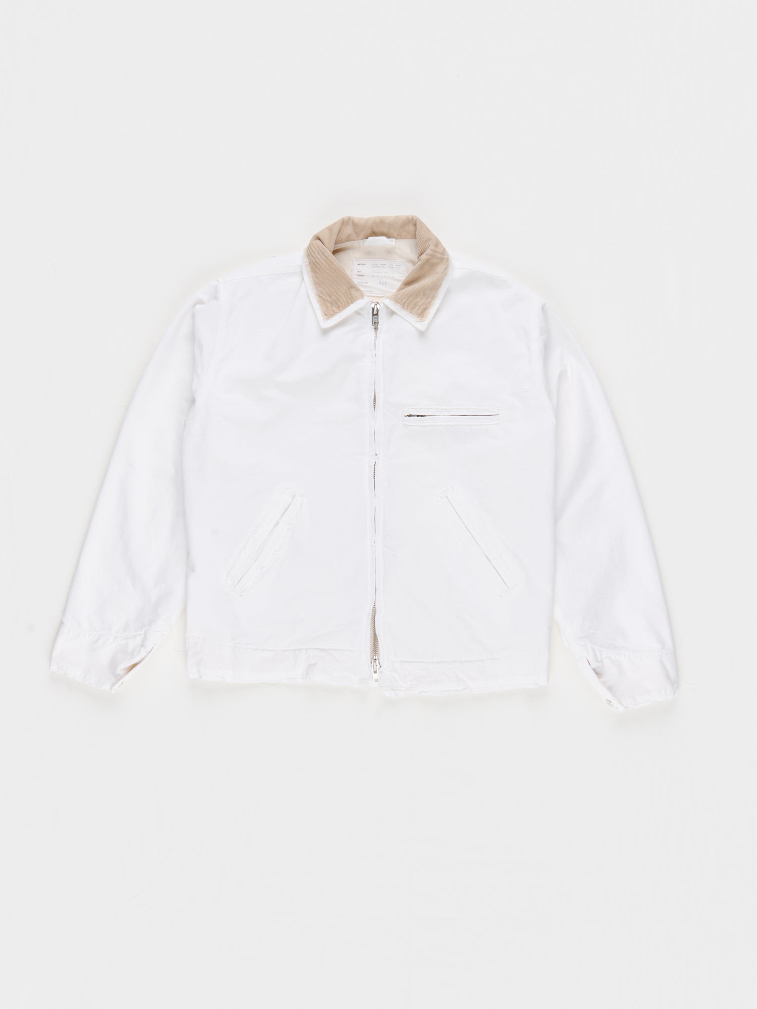CF.23.10.03.01 WORKER JACKET heavy canvas lily white