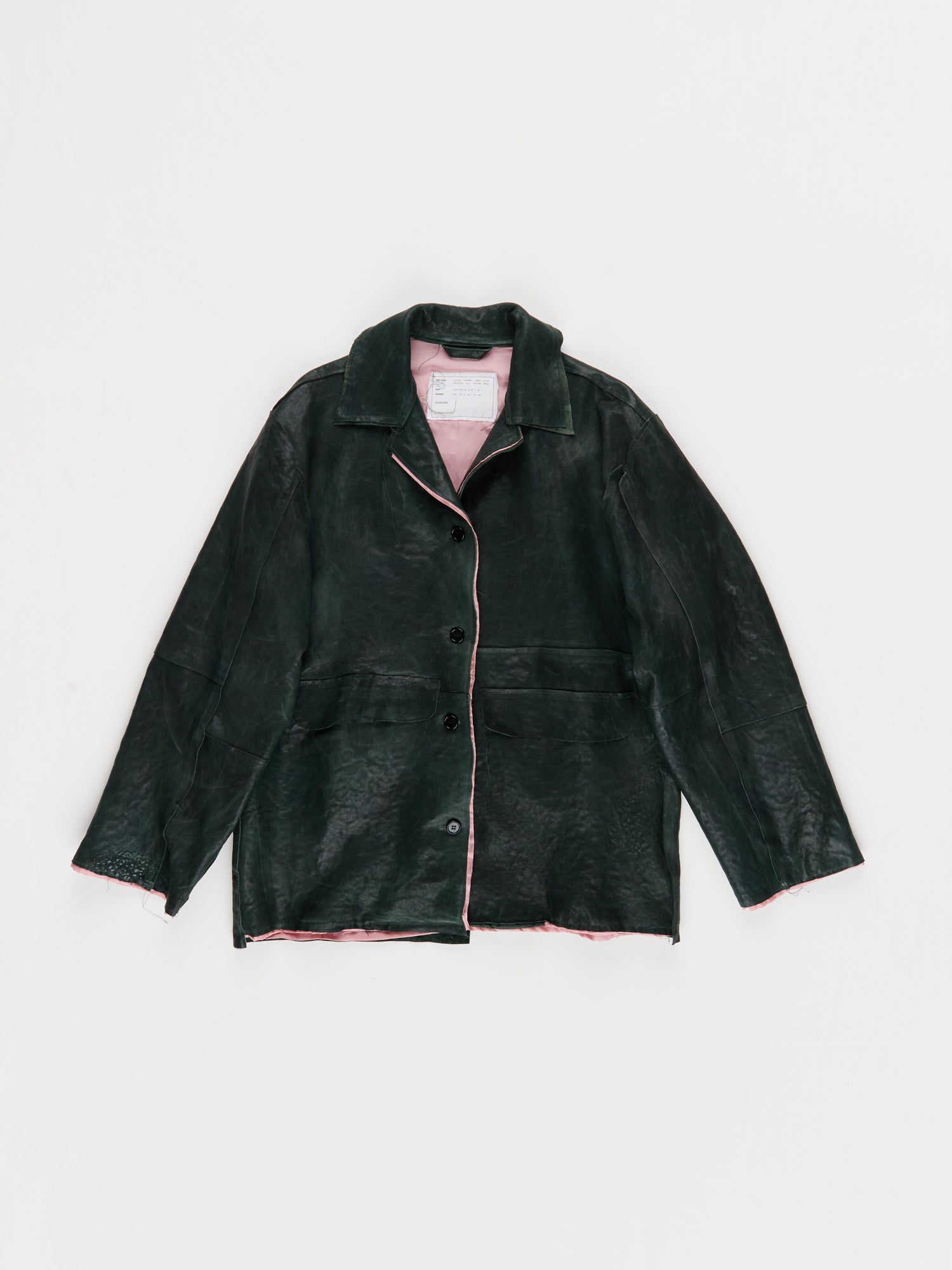 CF.23.16.03.01 CHORE JACKET calf leather green