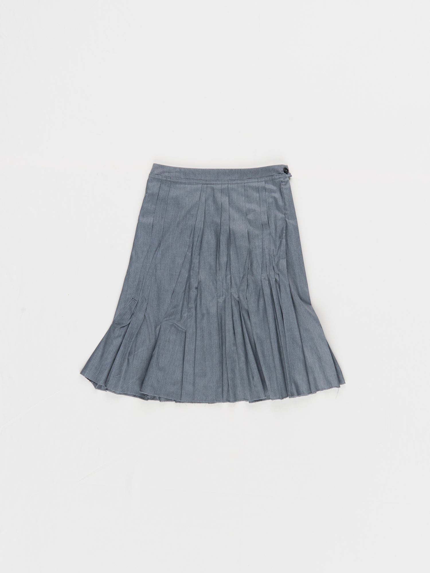 CF.23.RESEARCH.17.09 TORNADO PLEAT SKIRT poly/cotton twill grey melange