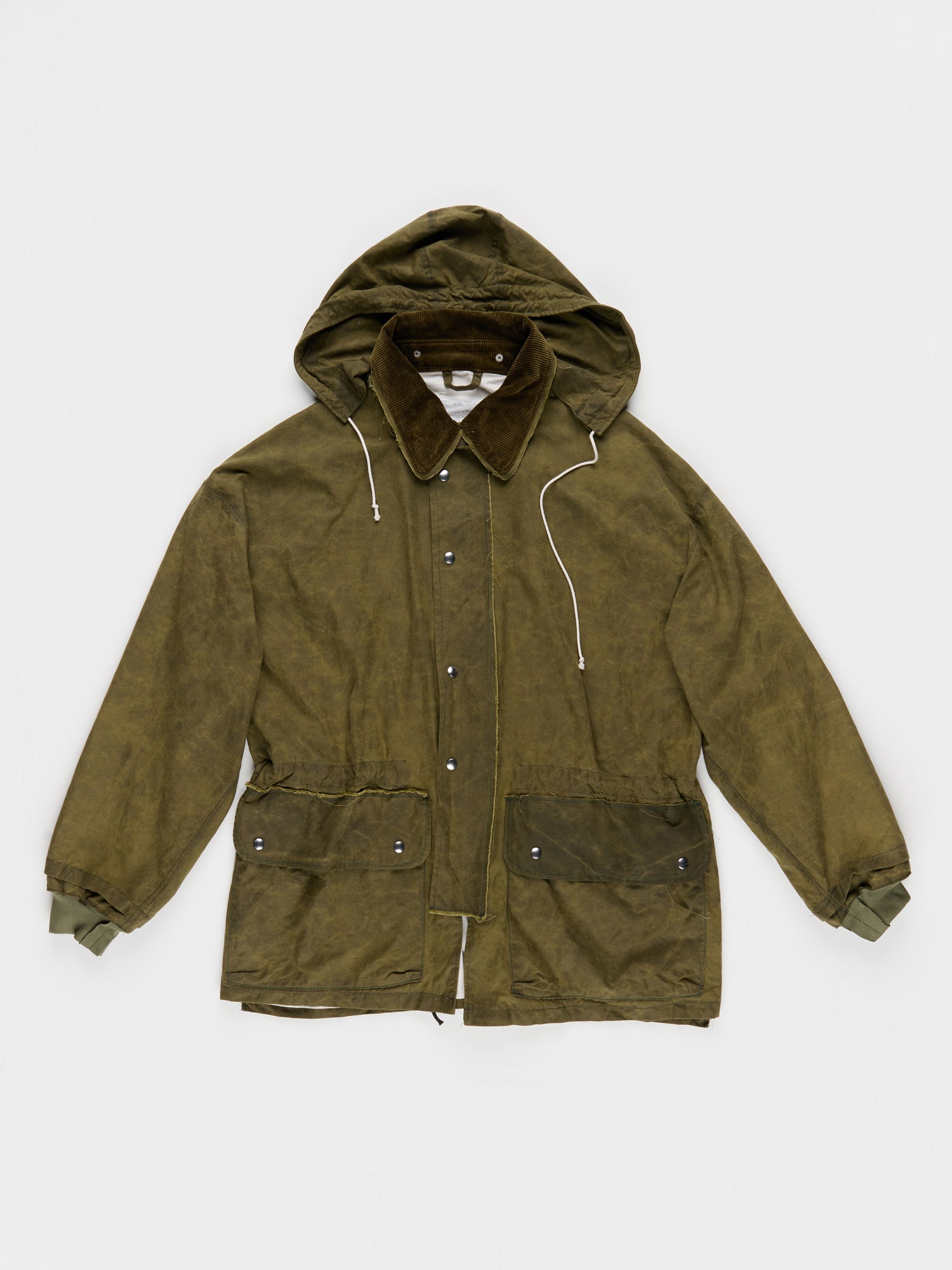 CF.23.10.05.01 OUTDOOR JACKET waxed cotton faded green