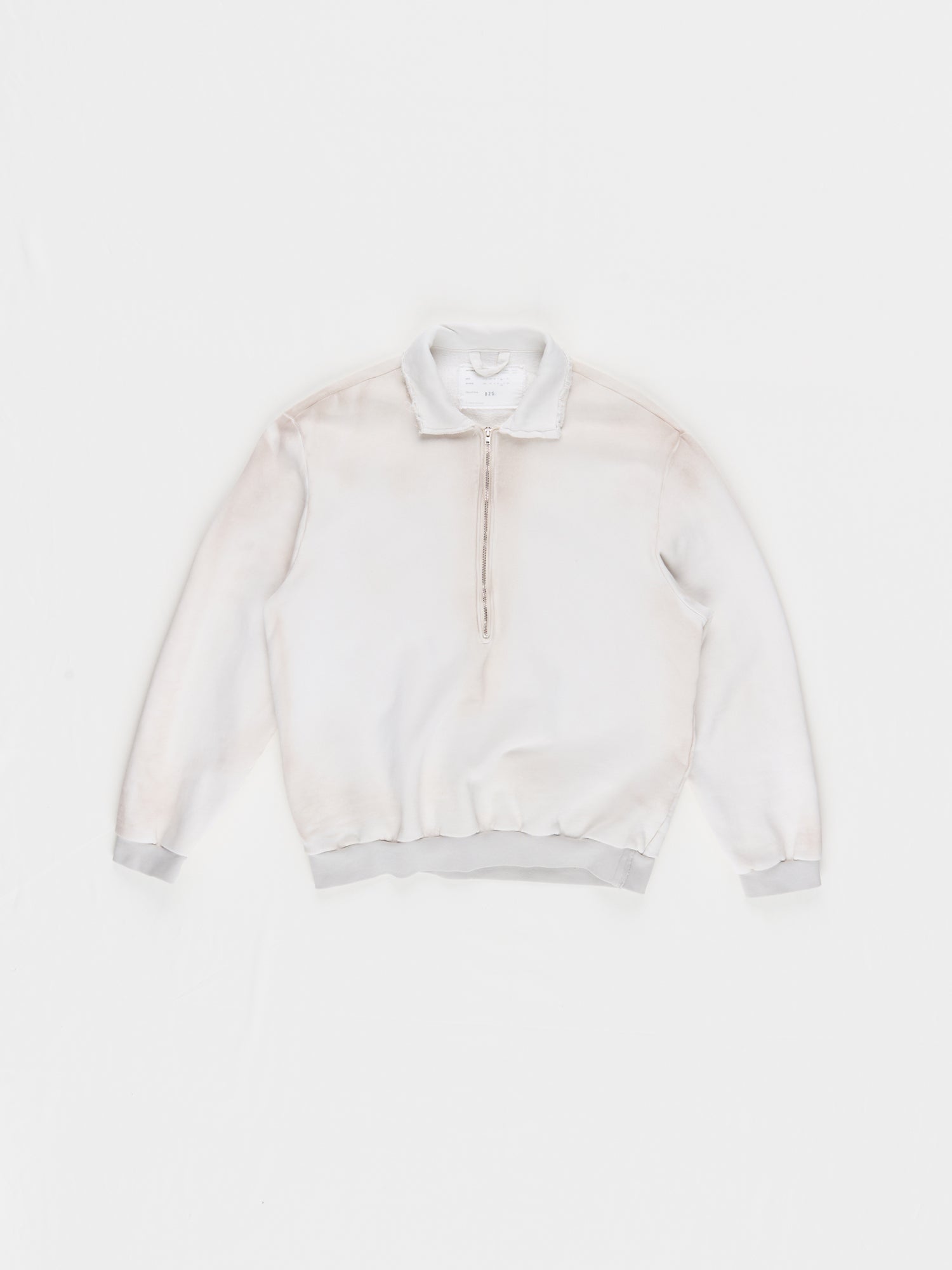 CF.23.02.02.01 POLO HALFZIP semi-brushed sweat dirty faded white
