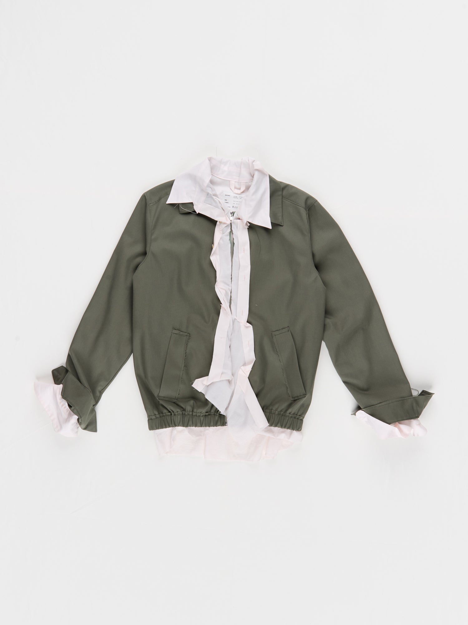 CF.23.RESEARCH.17.06 TORNADO LAYERED SHIRT/JACKET seethrough shirting light pink/green