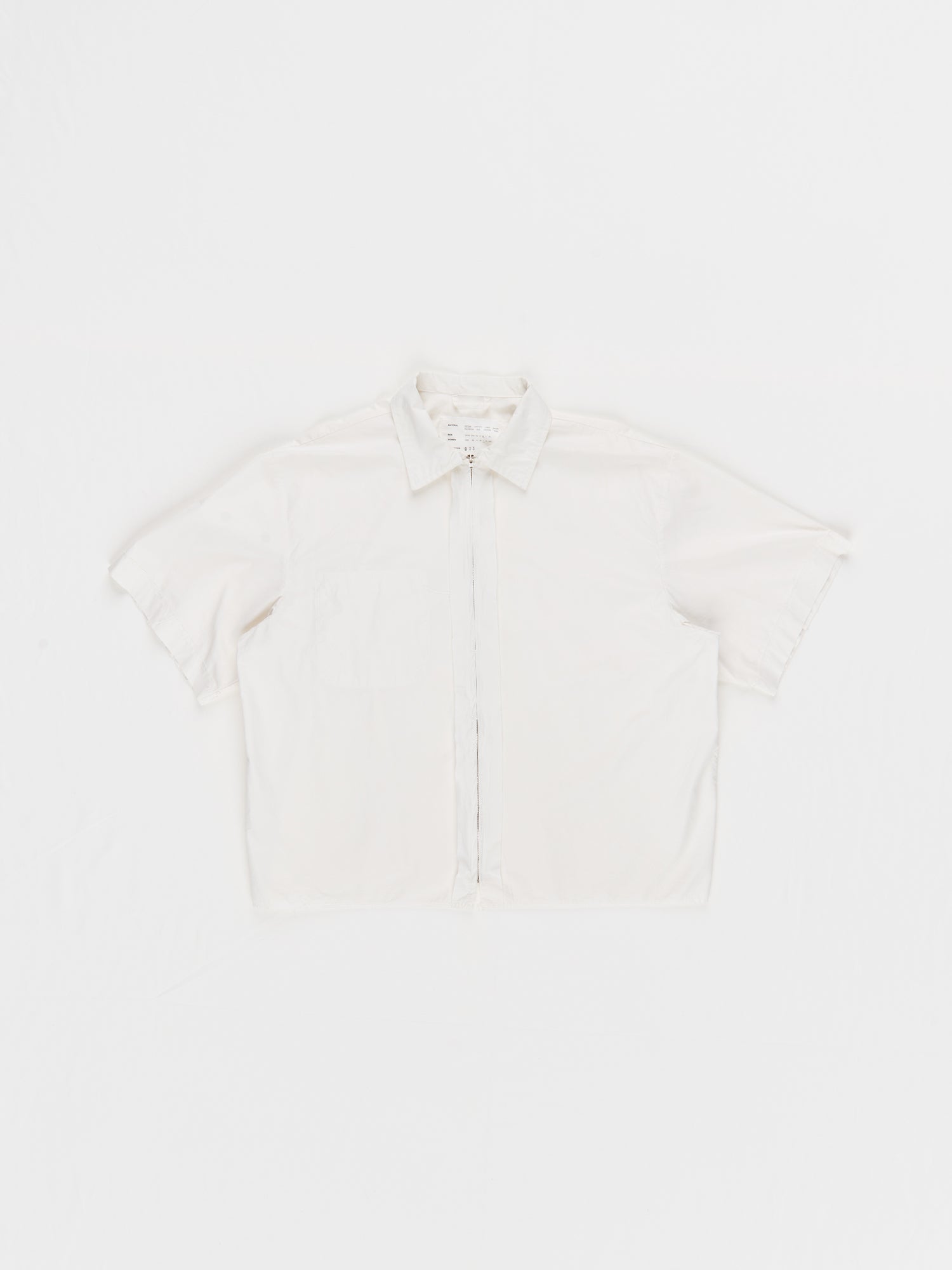 CF.23.04.01.01 SS - ZIP SHIRT papertouch shirting lily white